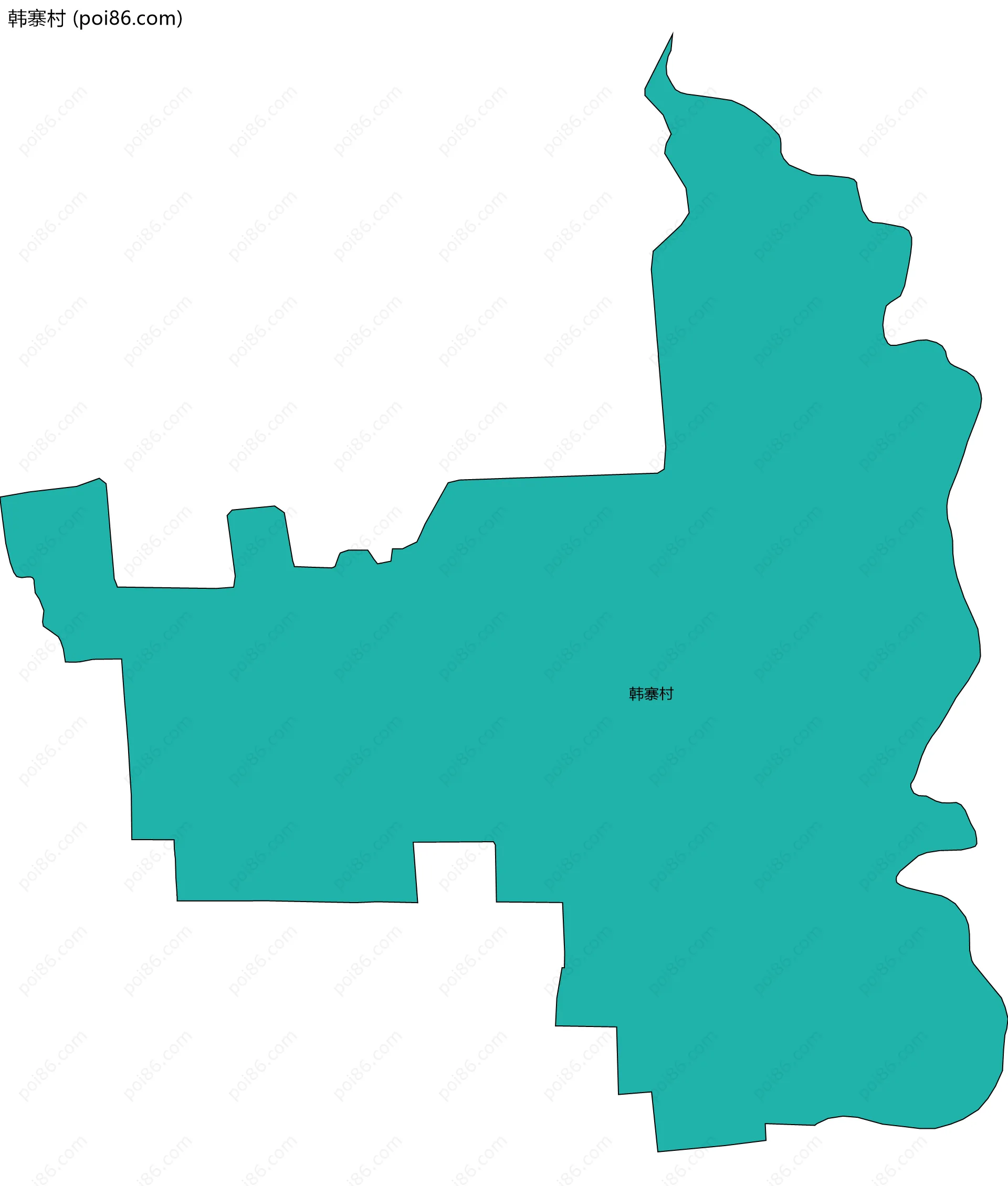 韩寨村边界地图