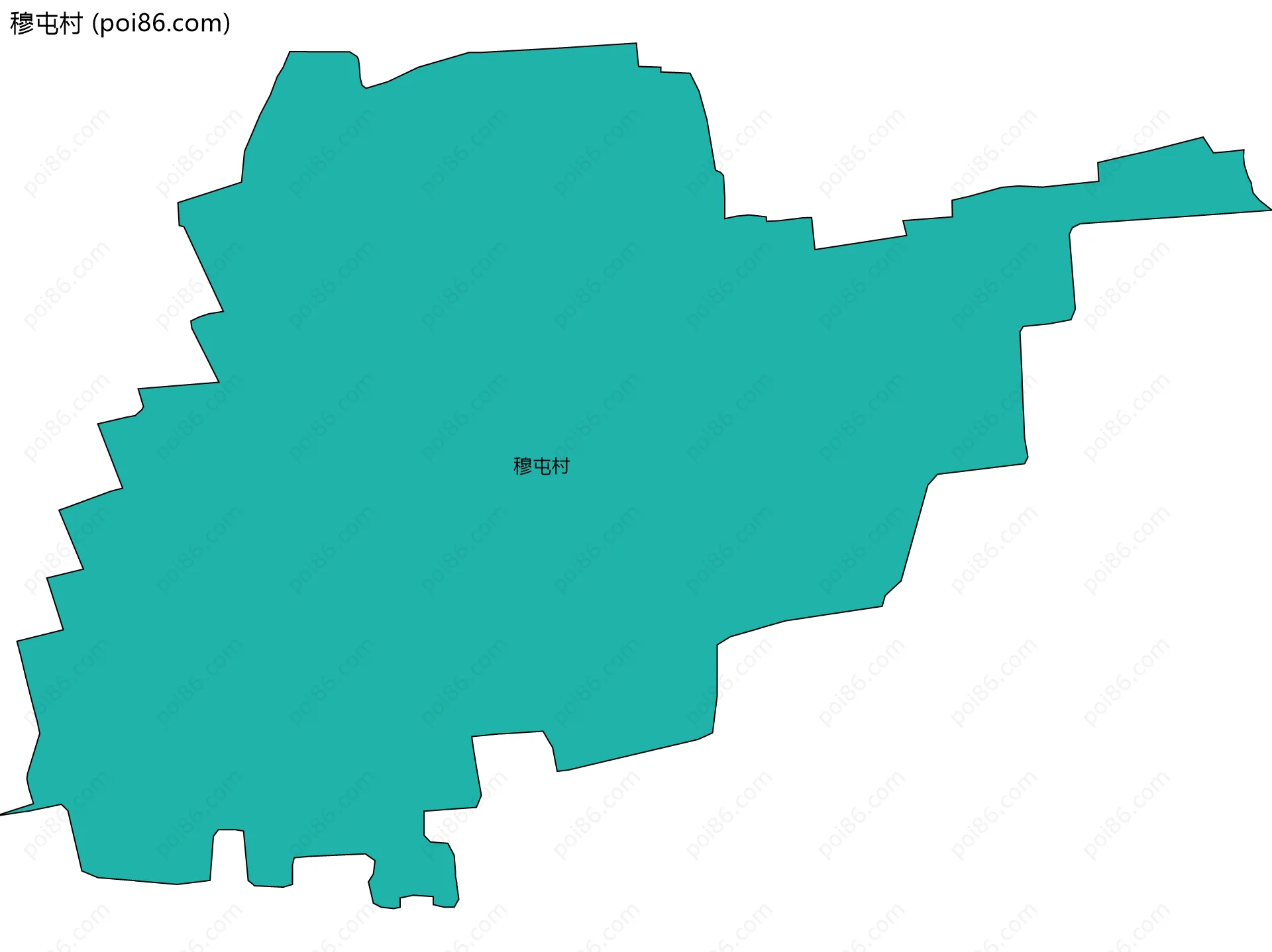 穆屯村边界地图