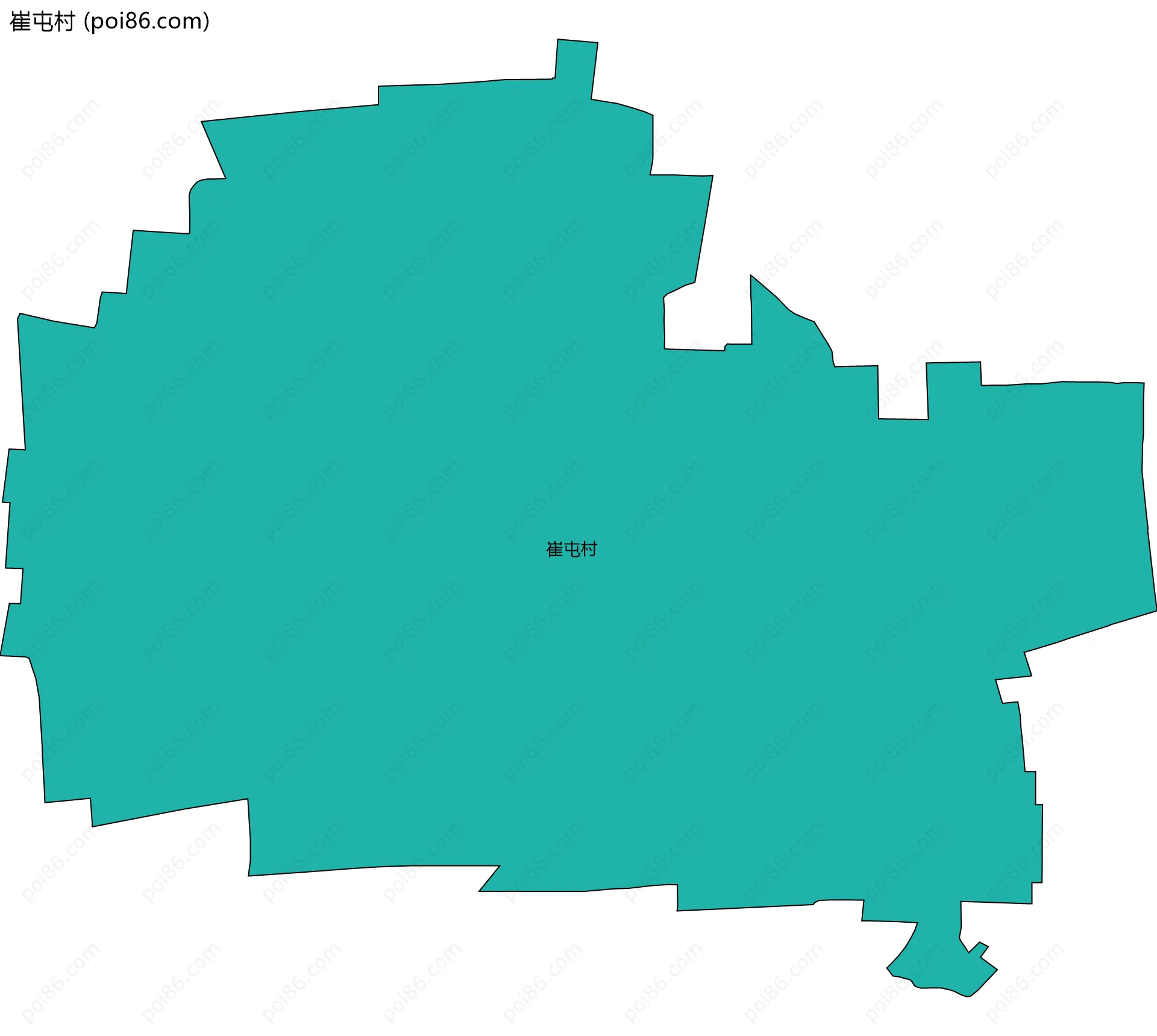 崔屯村边界地图