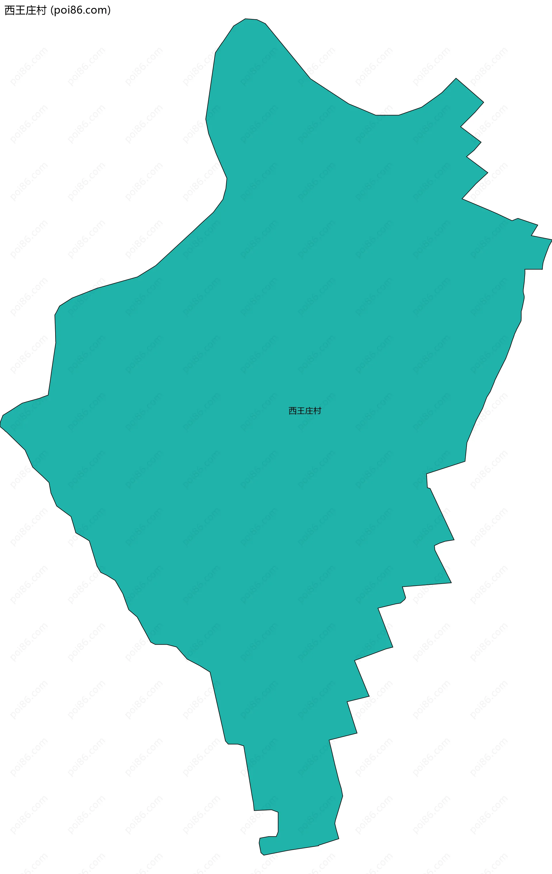 西王庄村边界地图