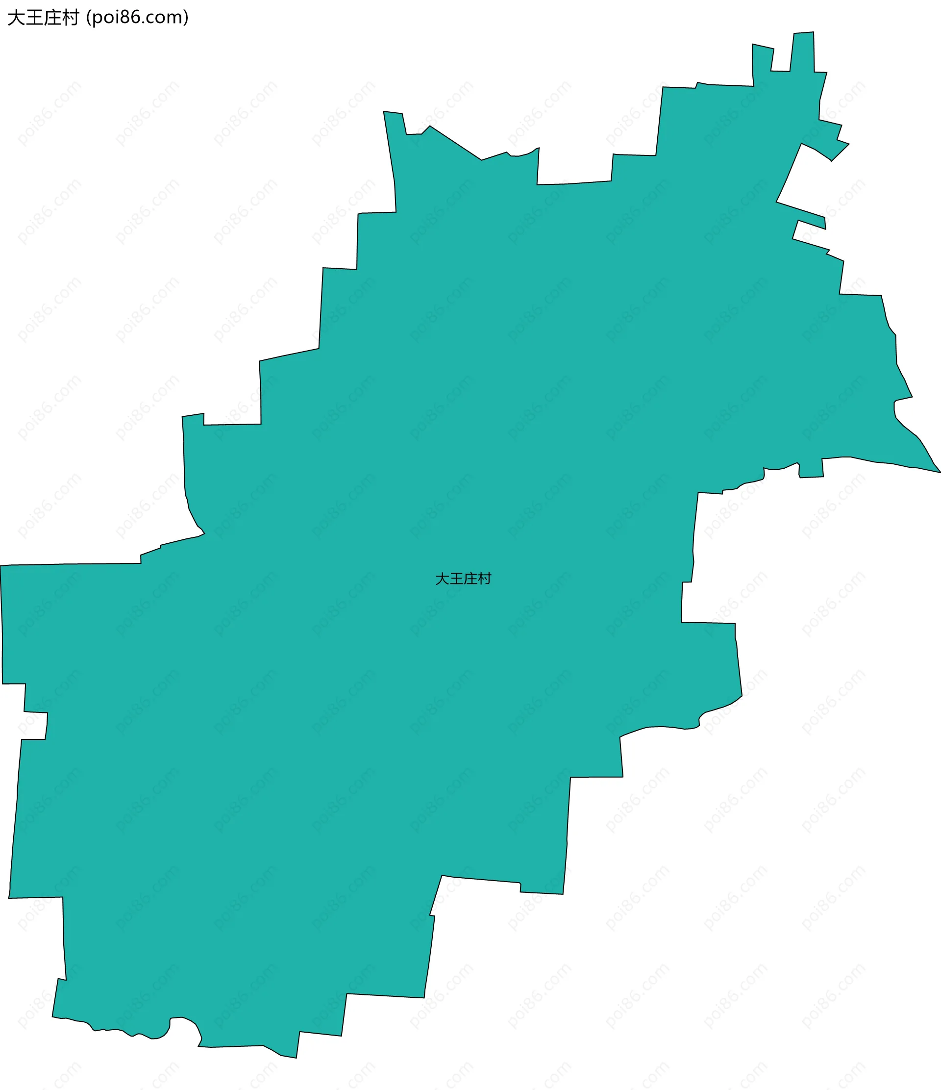 大王庄村边界地图