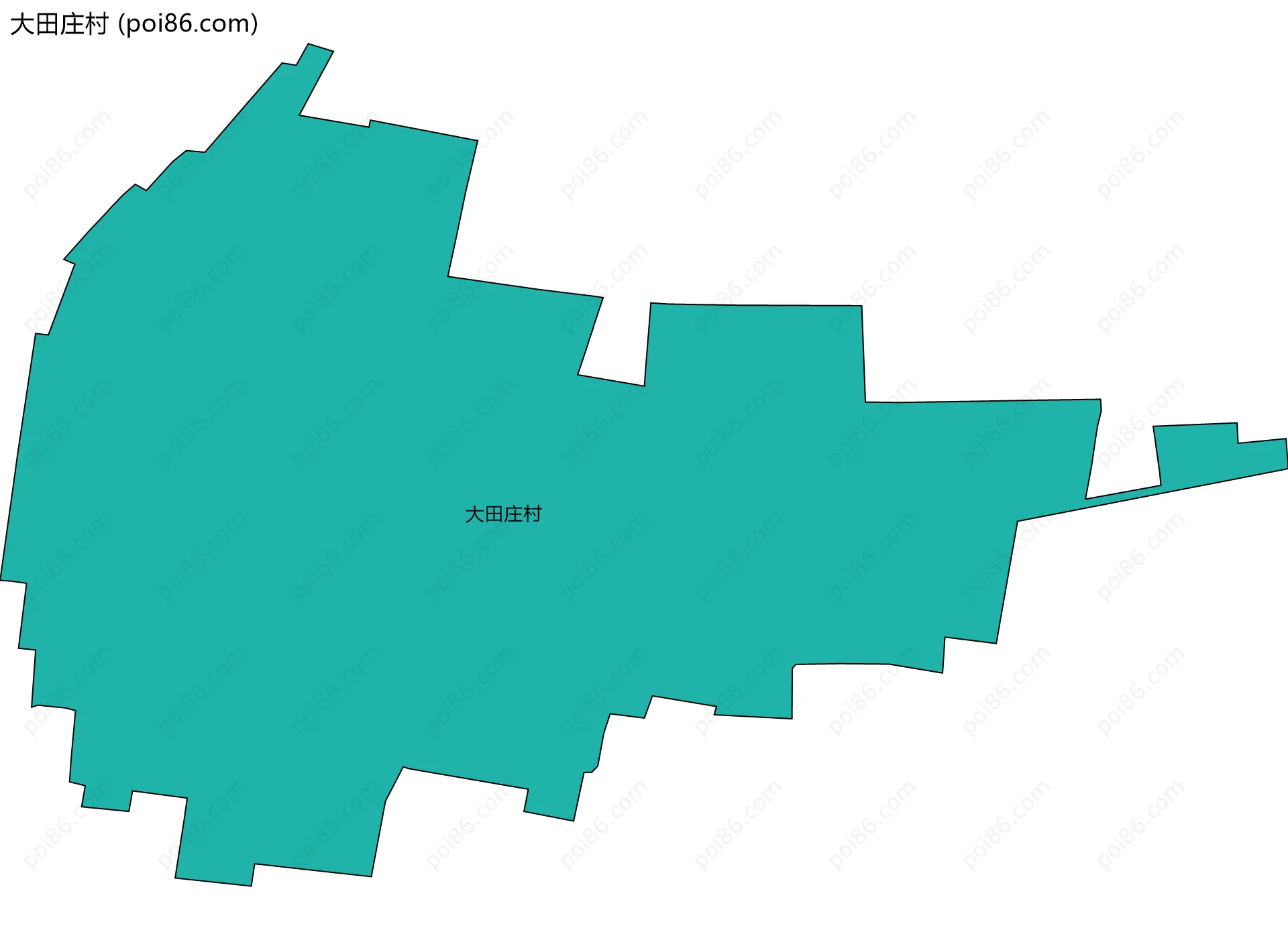 大田庄村边界地图