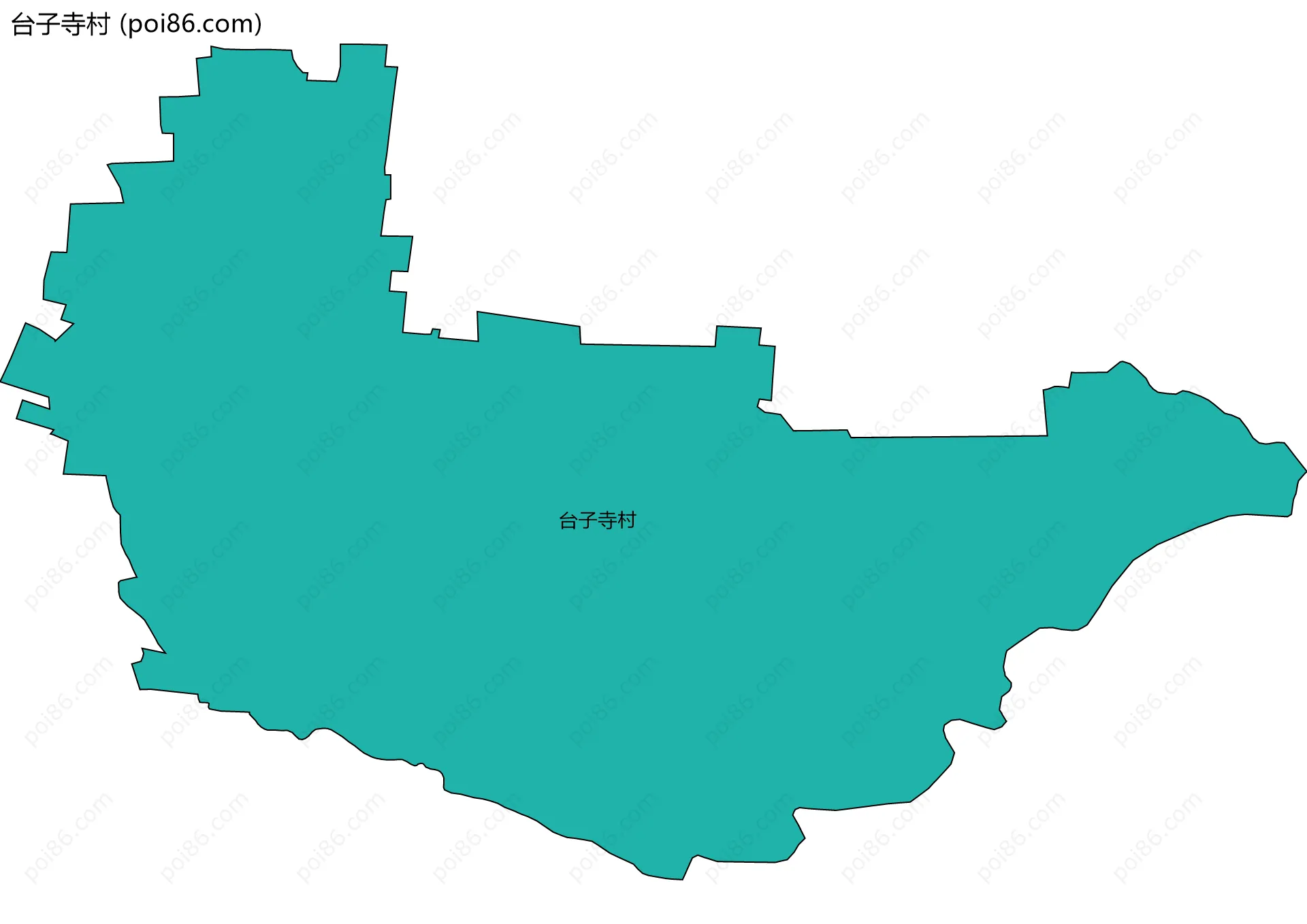 台子寺村边界地图