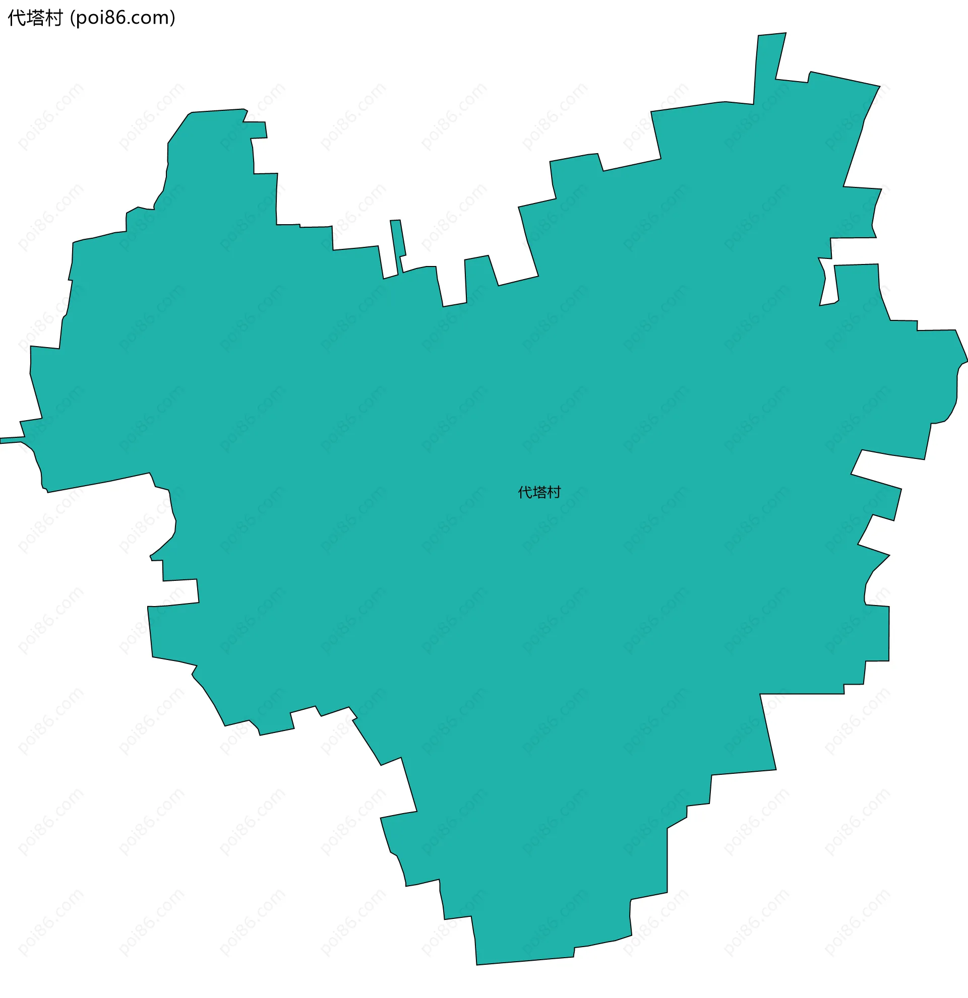 代塔村边界地图