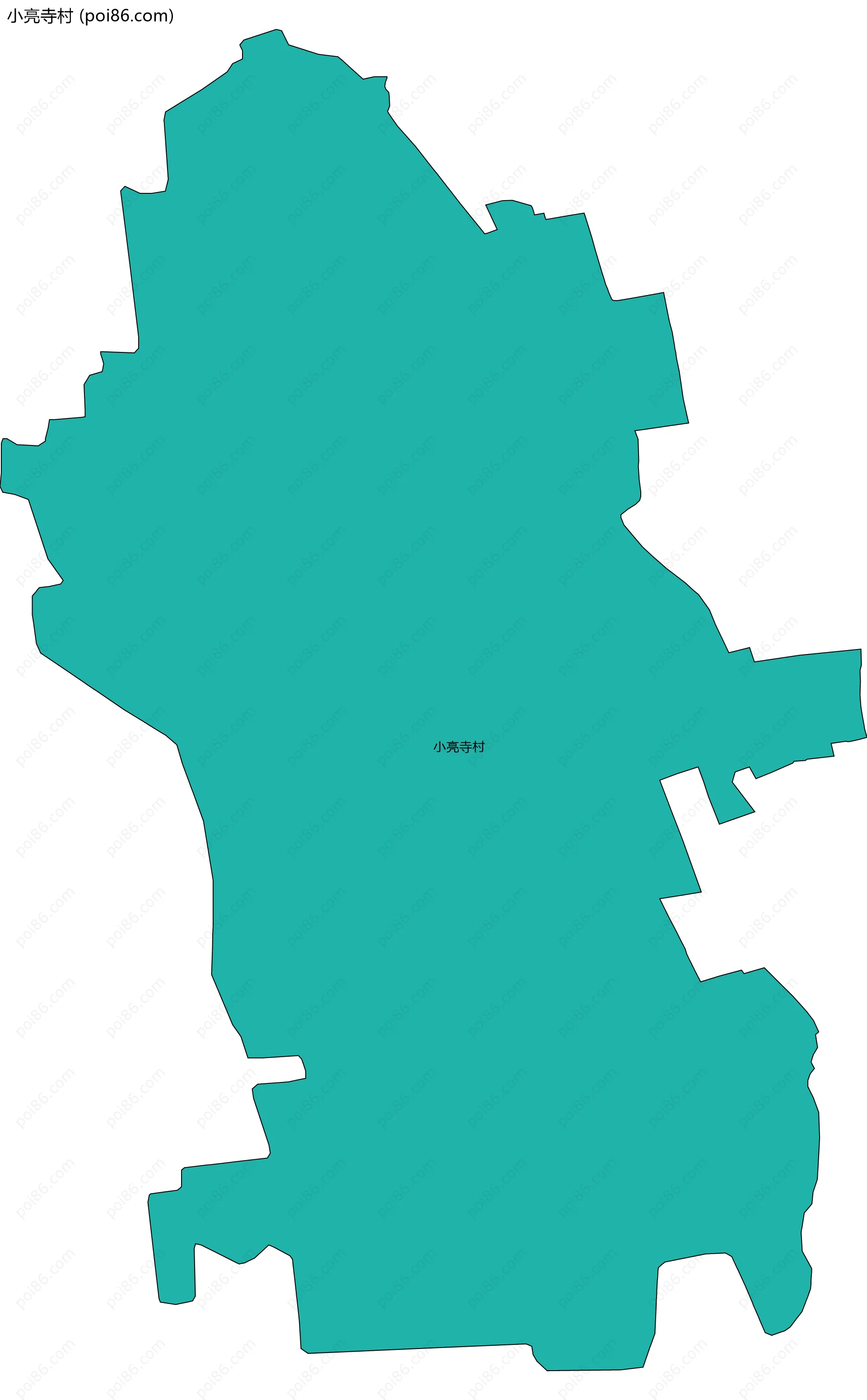 小亮寺村边界地图