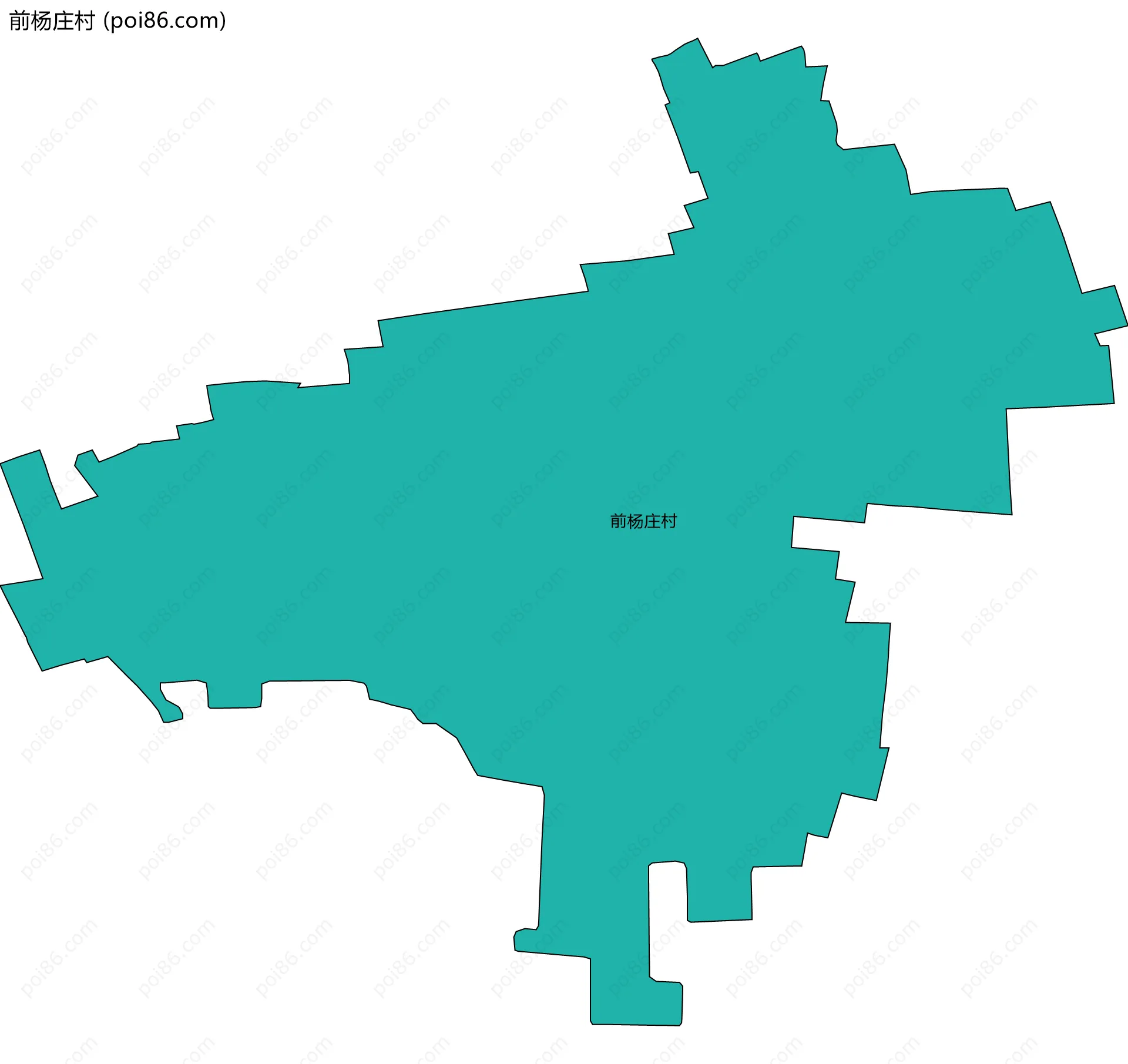 前杨庄村边界地图