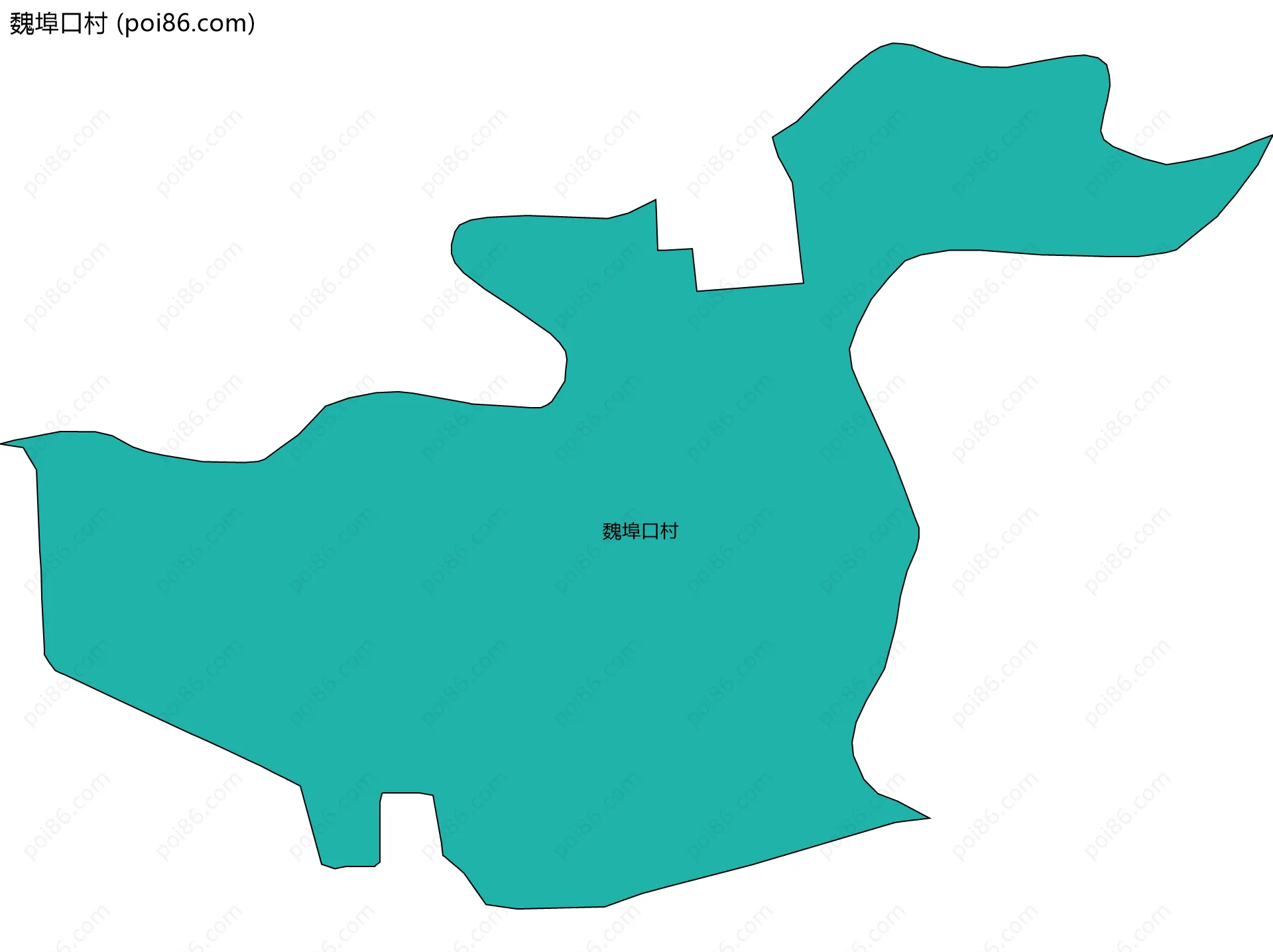 魏埠口村边界地图