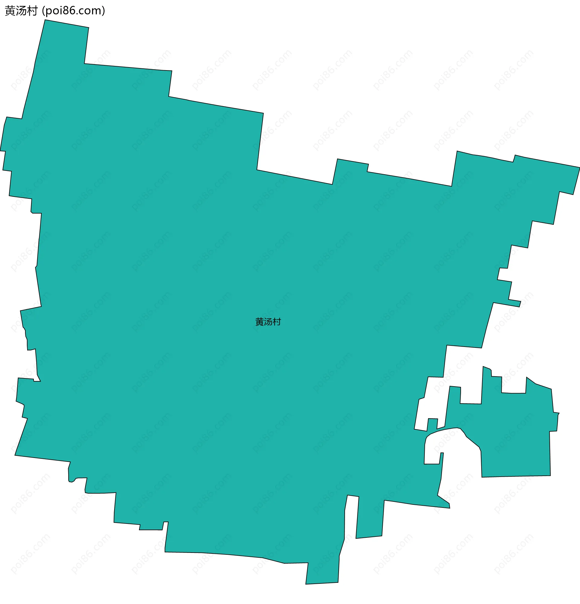 黄汤村边界地图