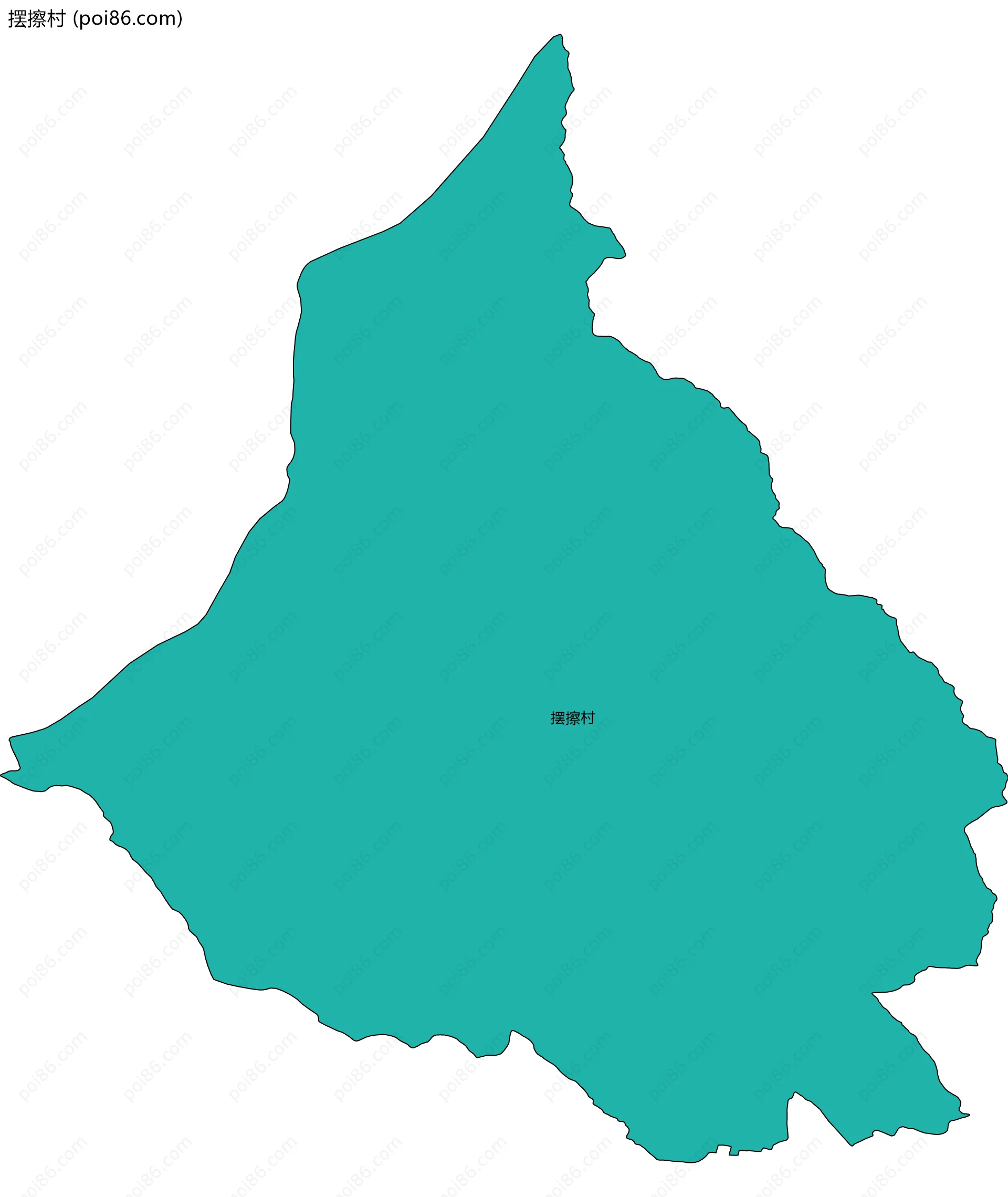 摆擦村边界地图