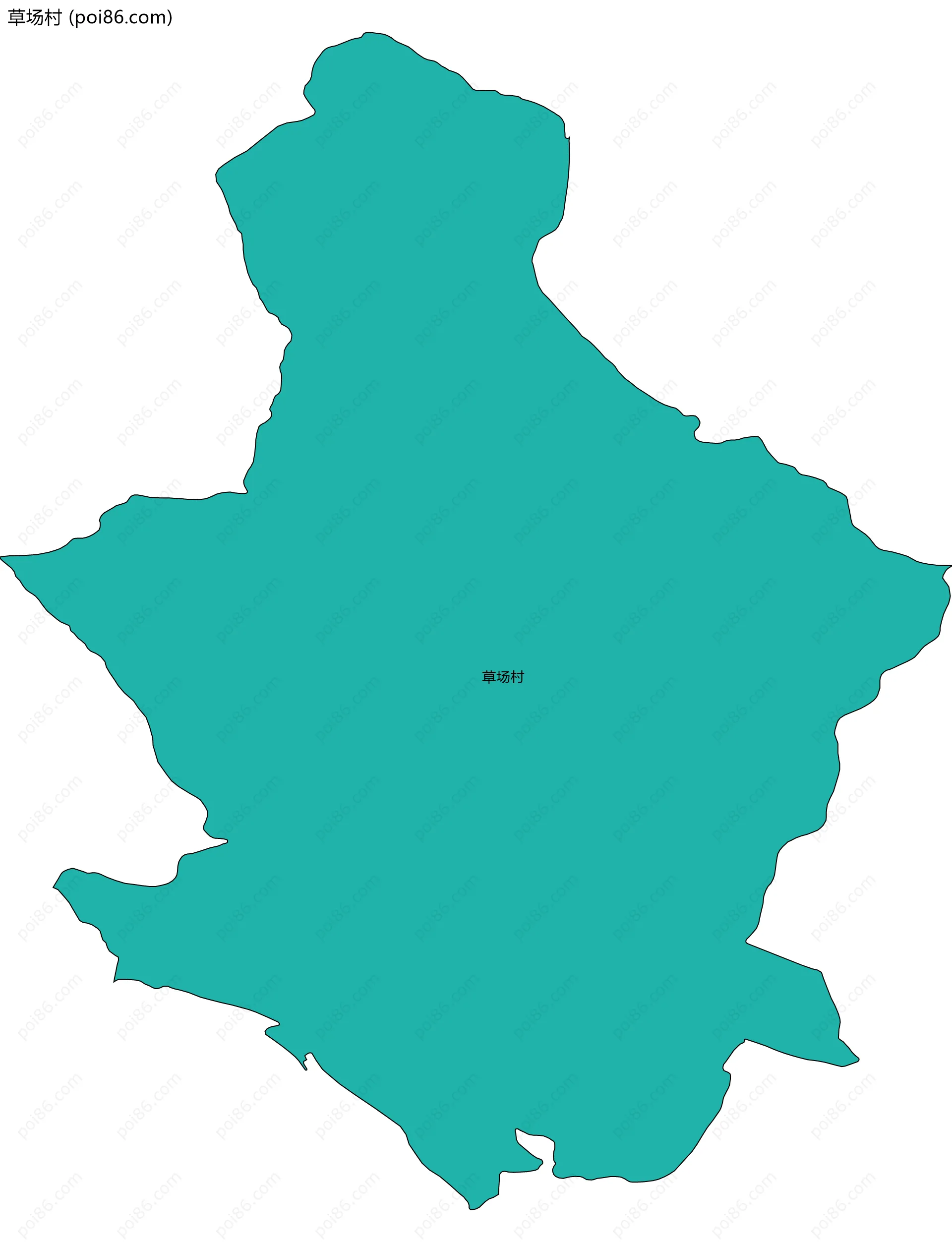 草场村边界地图