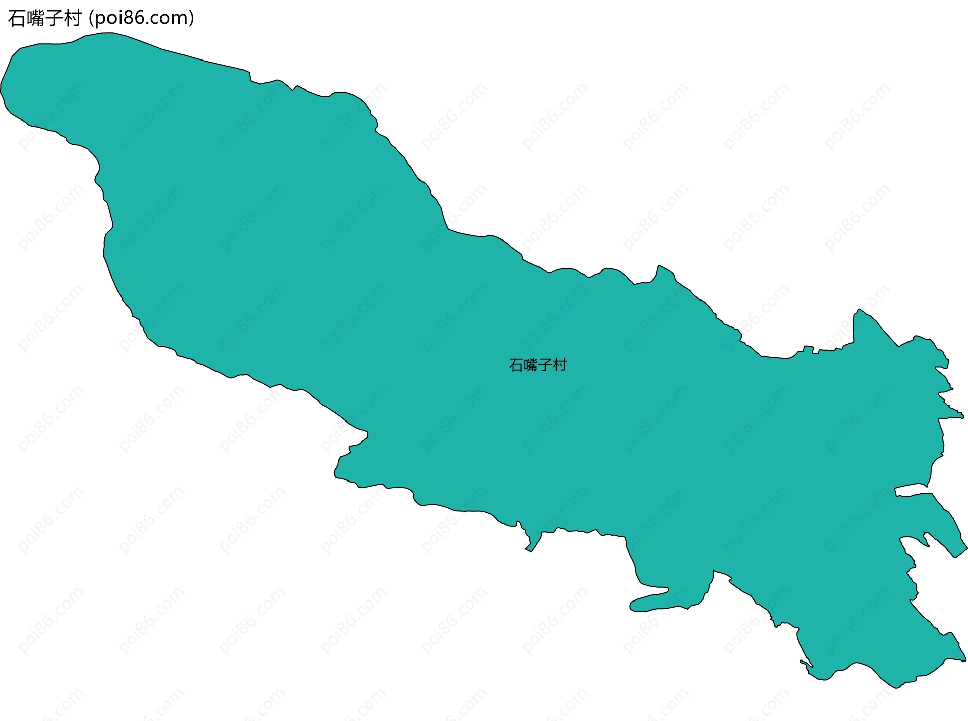 石嘴子村边界地图