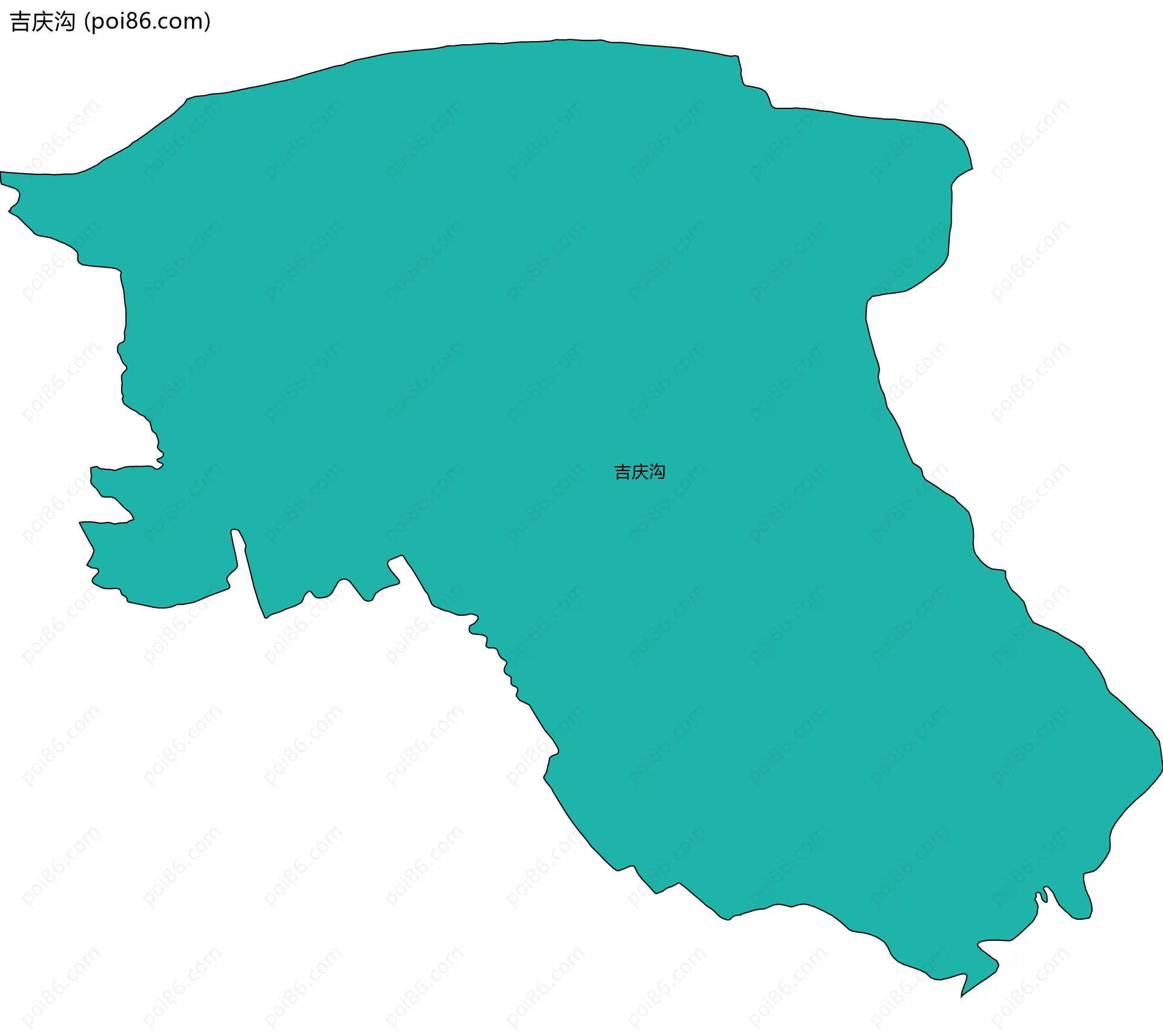 吉庆沟边界地图