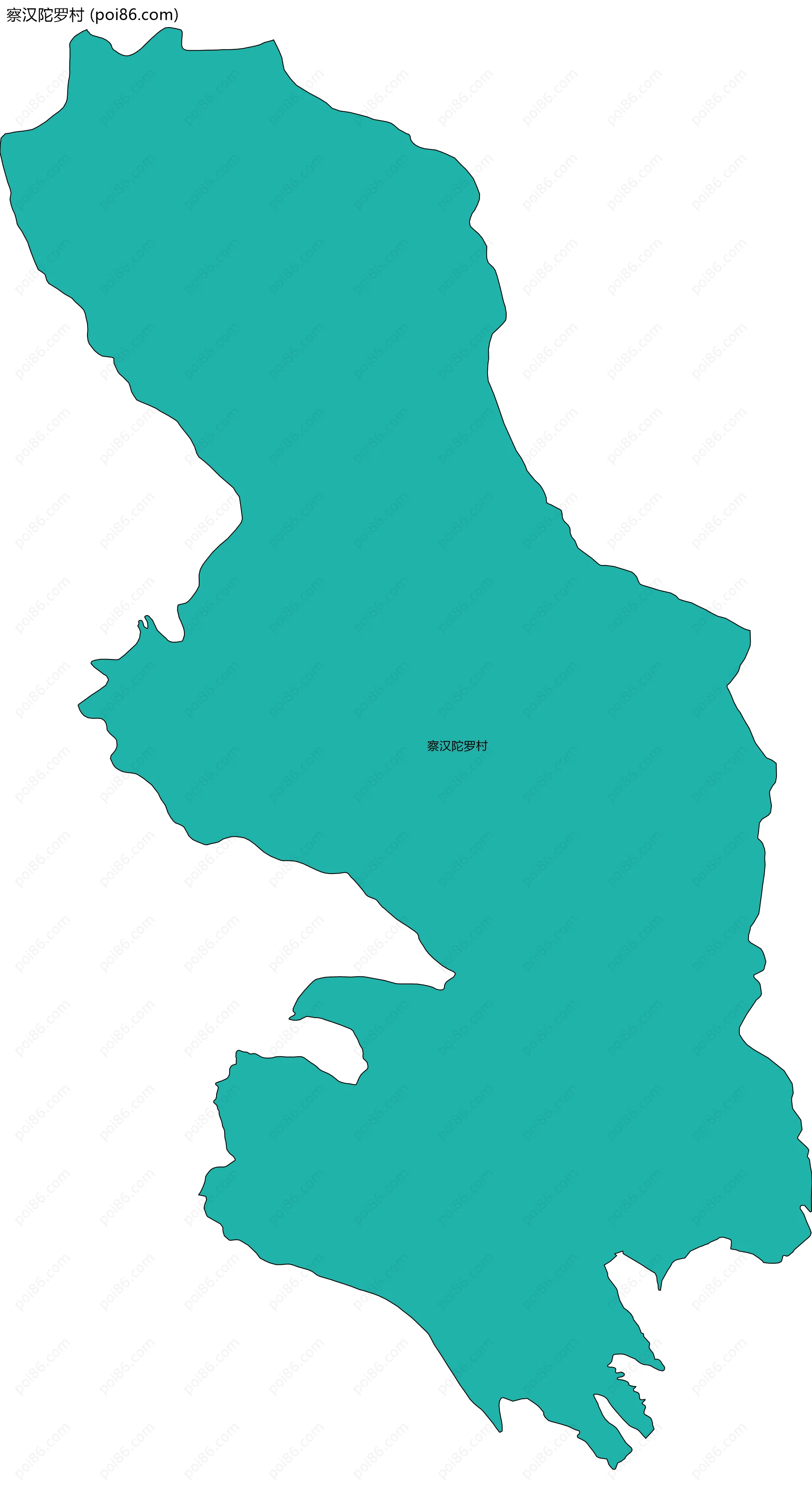 察汉陀罗村边界地图