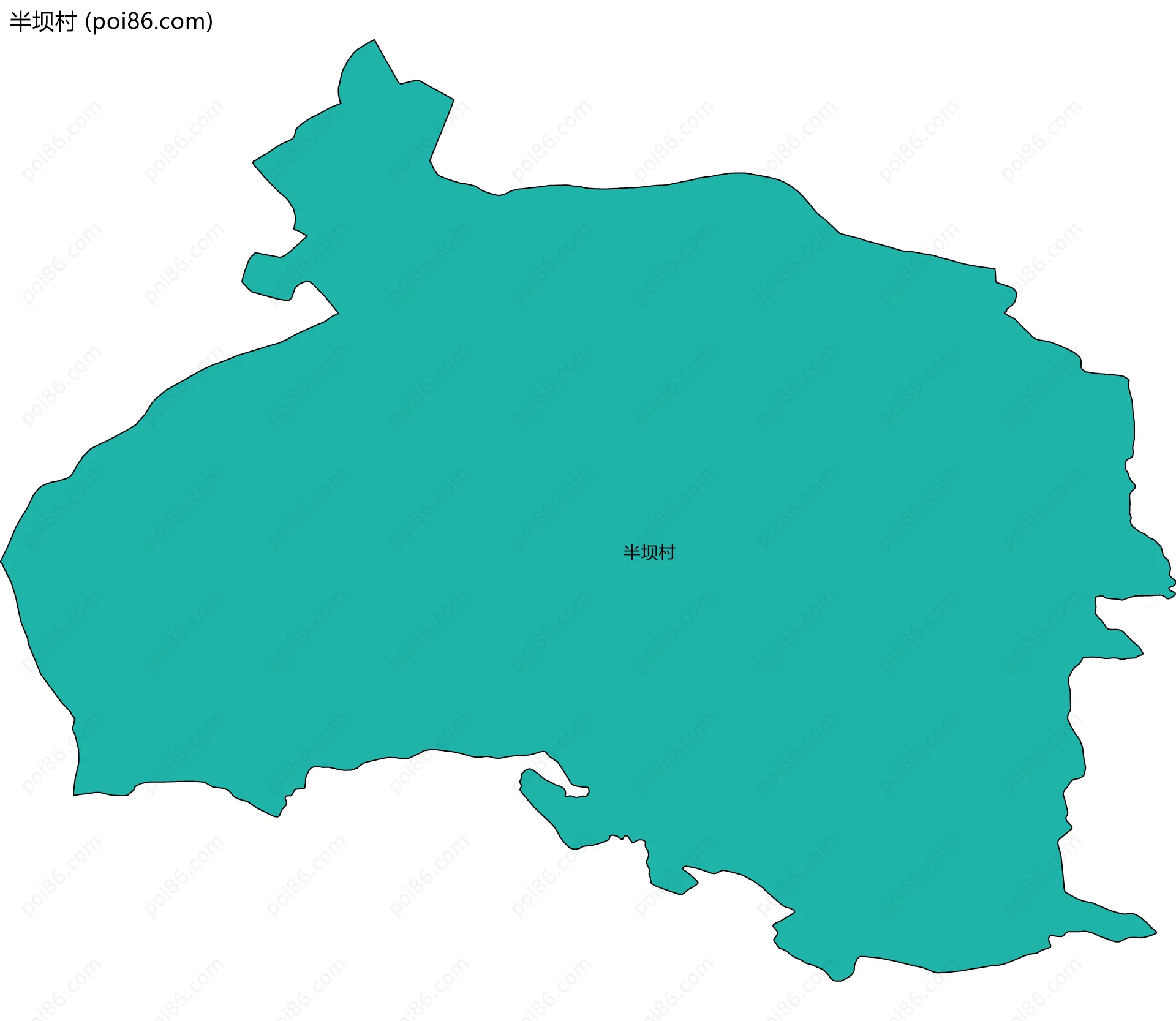 半坝村边界地图