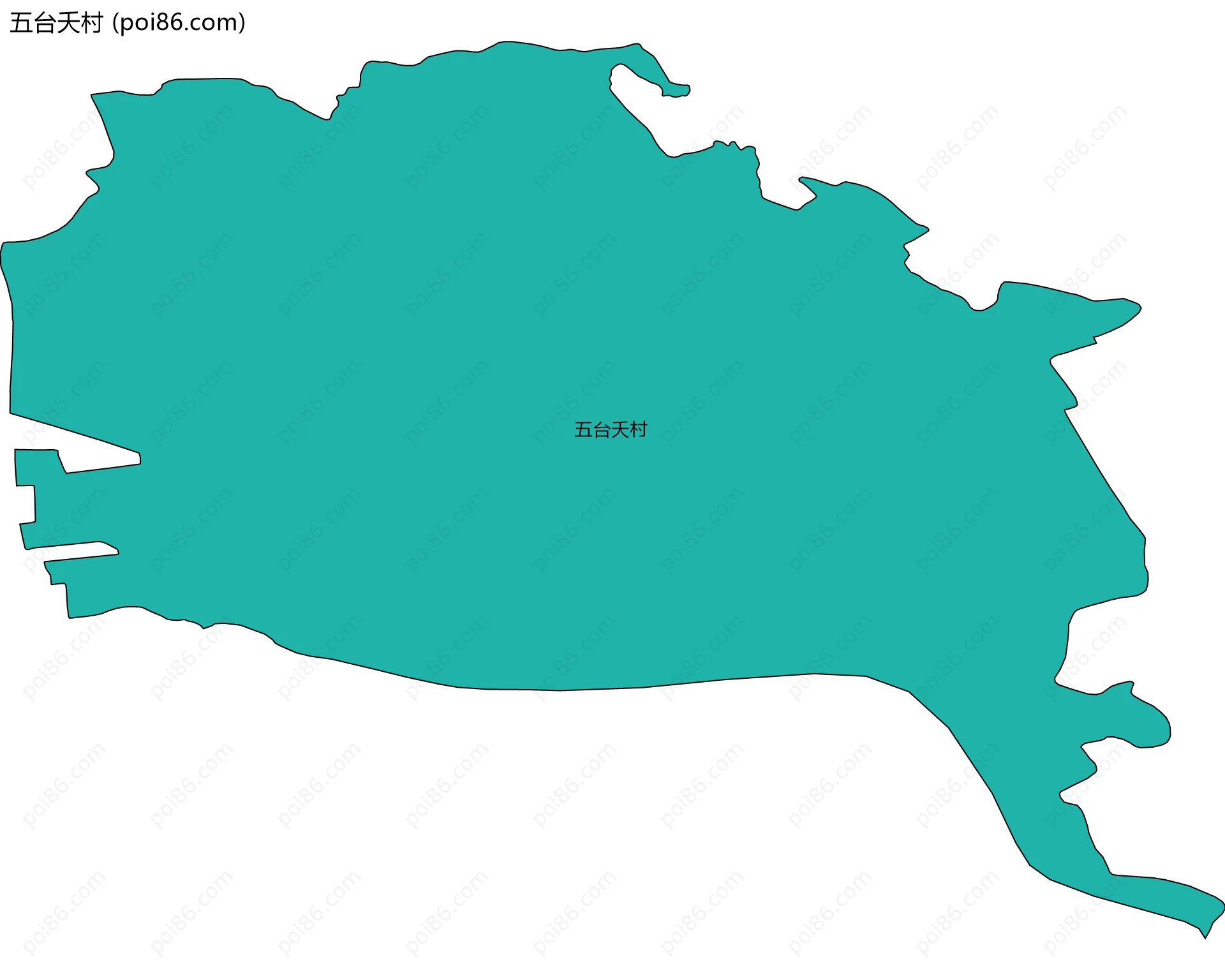 五台夭村边界地图