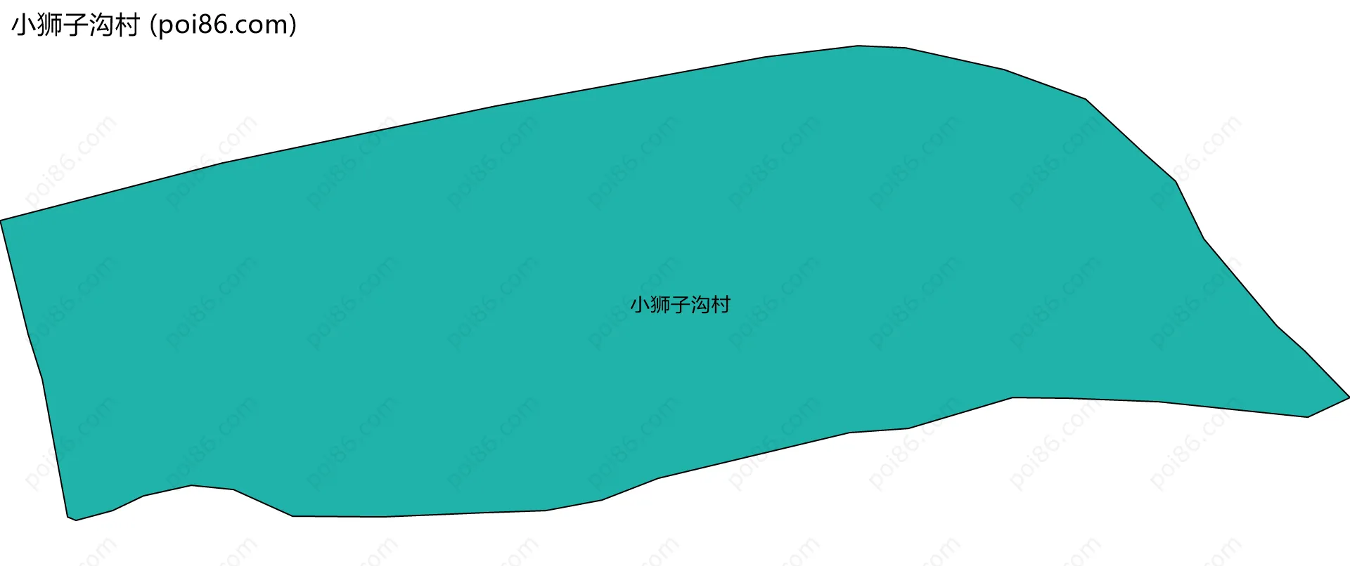 小狮子沟村边界地图