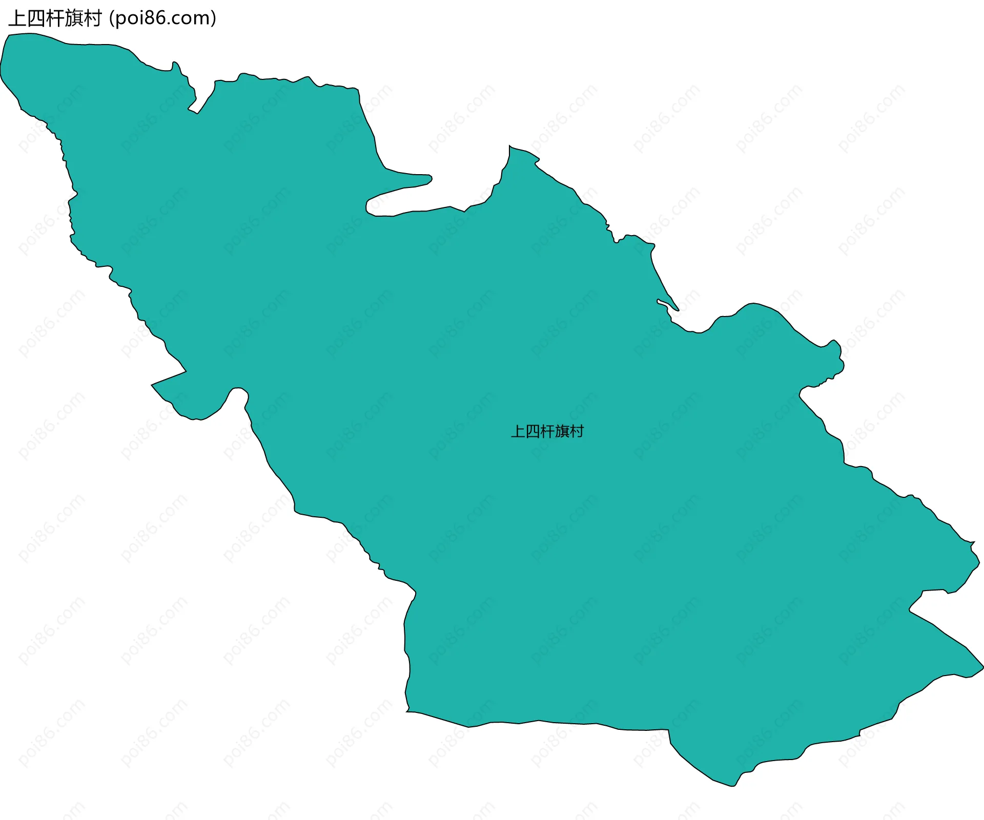 上四杆旗村边界地图