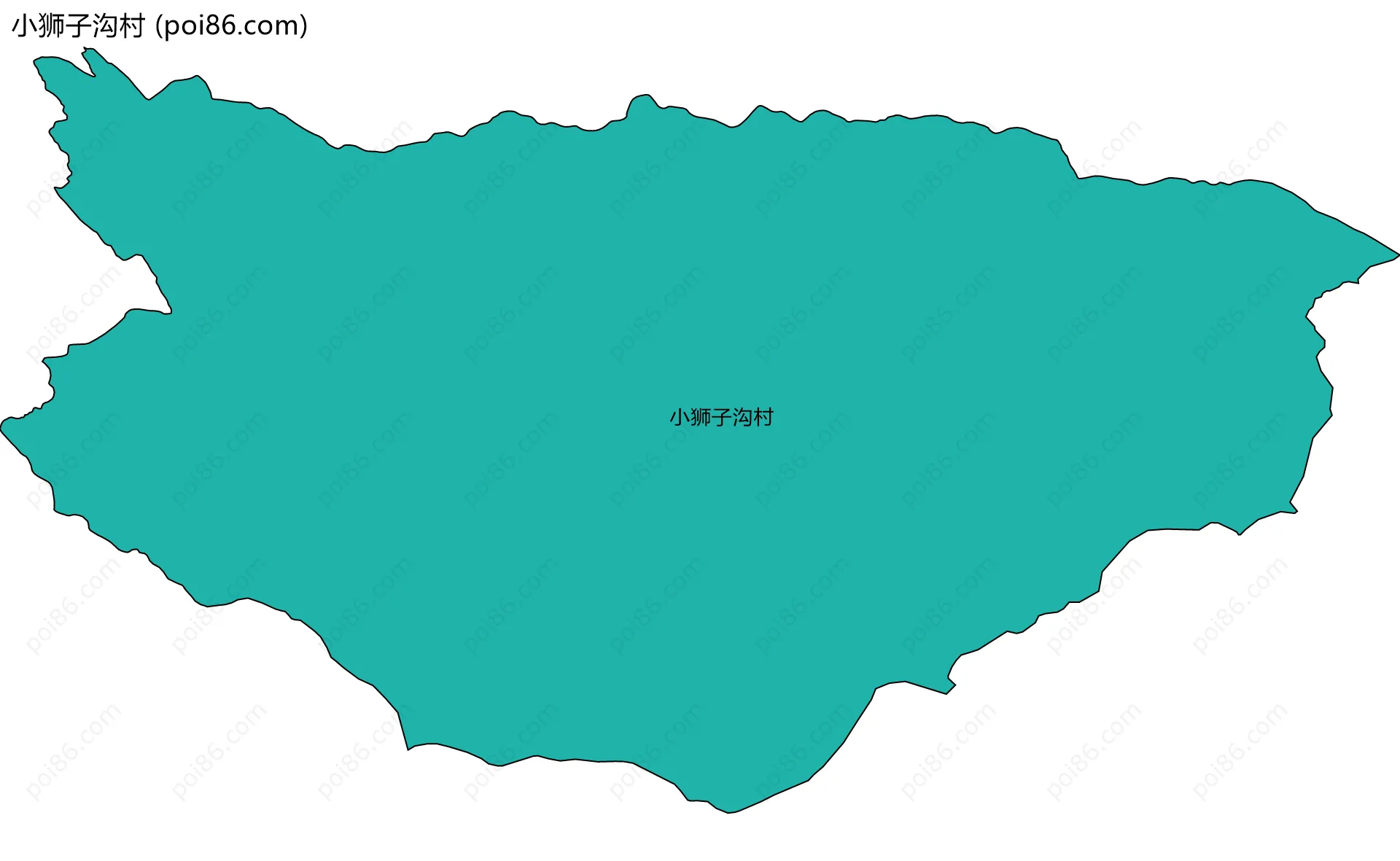 小狮子沟村边界地图