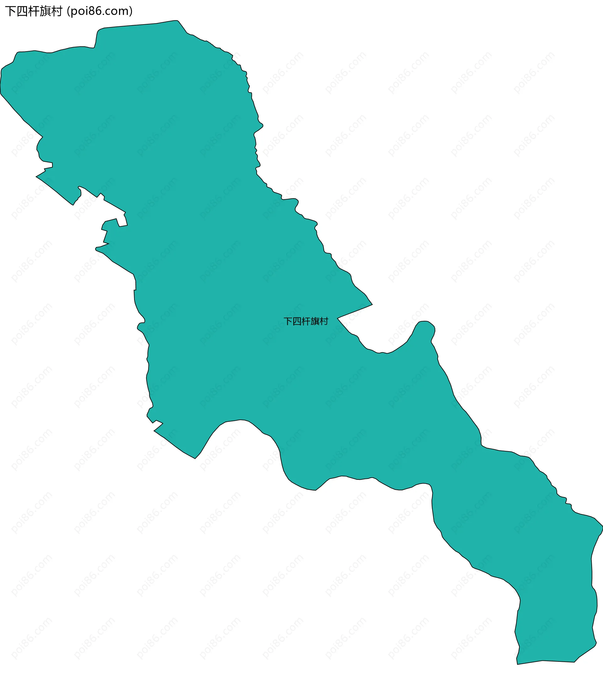 下四杆旗村边界地图