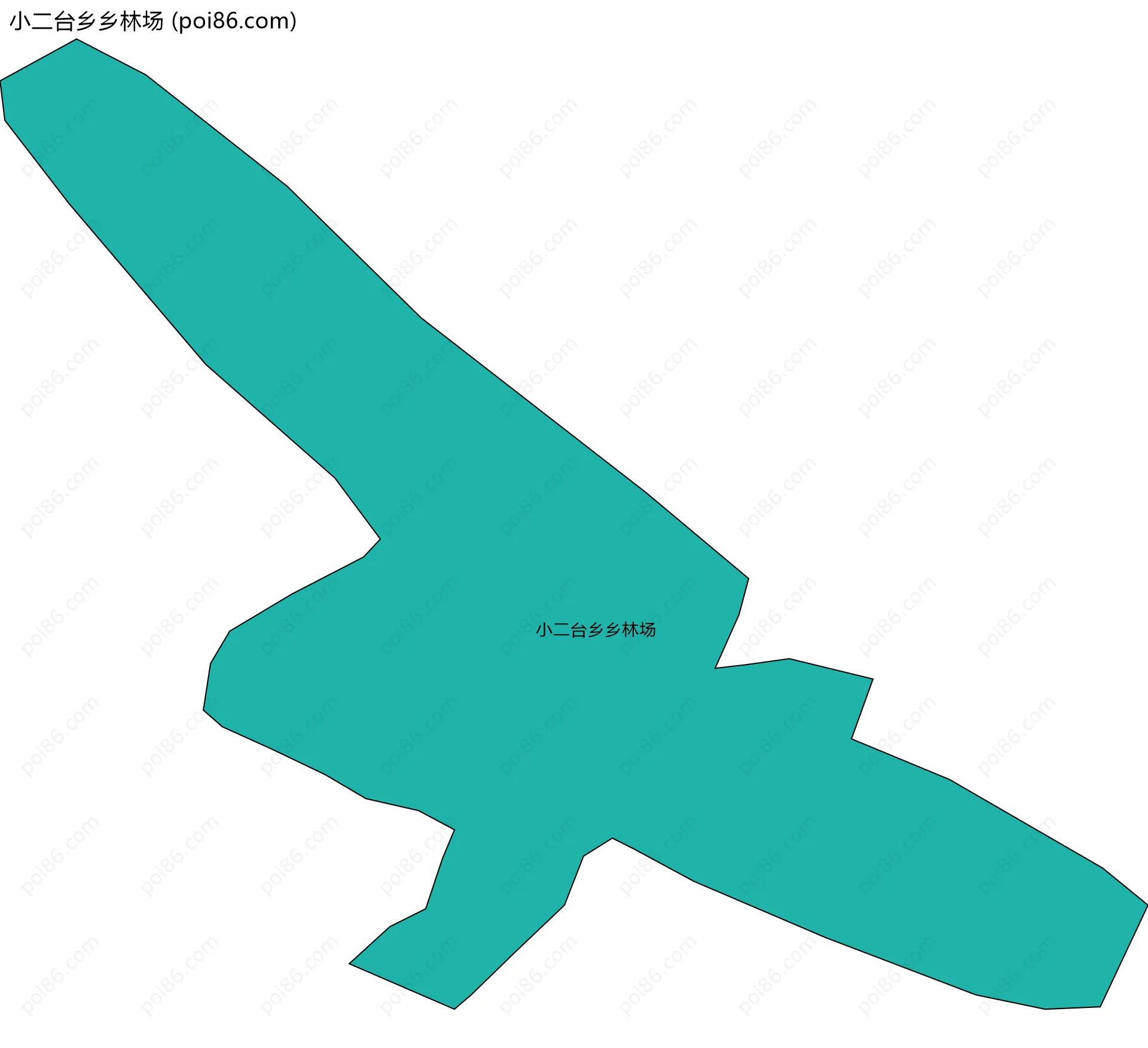 小二台乡乡林场边界地图