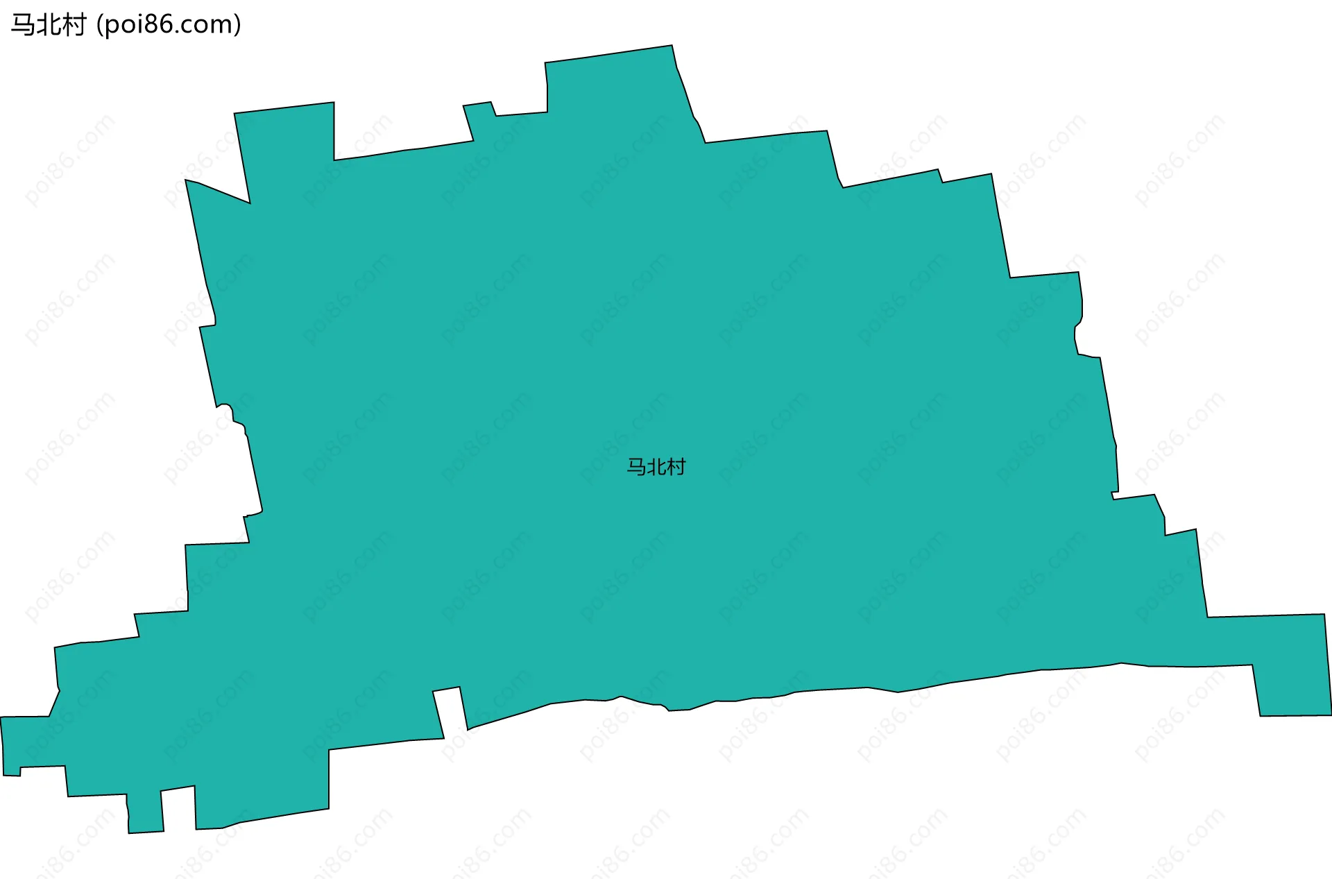 马北村边界地图