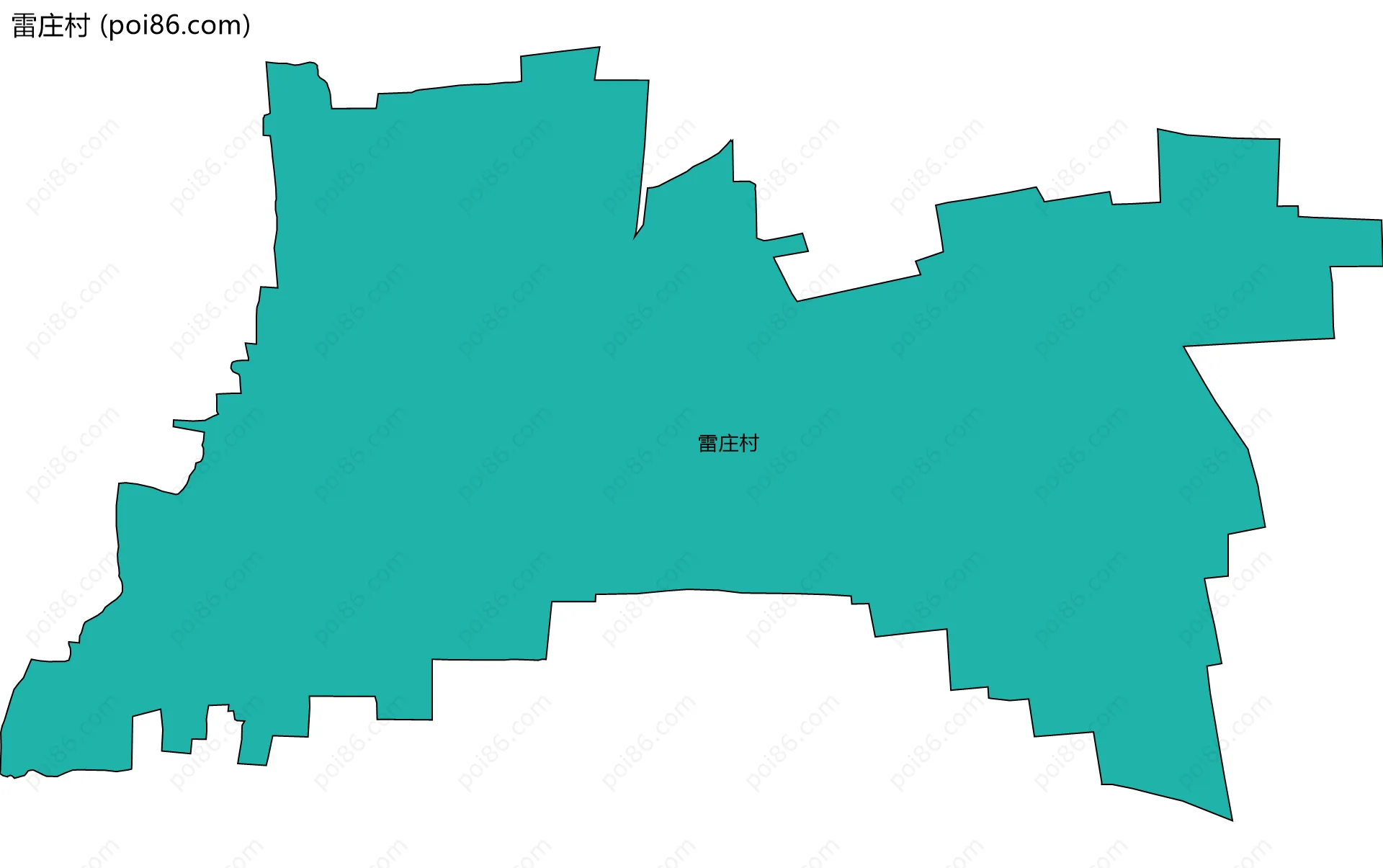 雷庄村边界地图