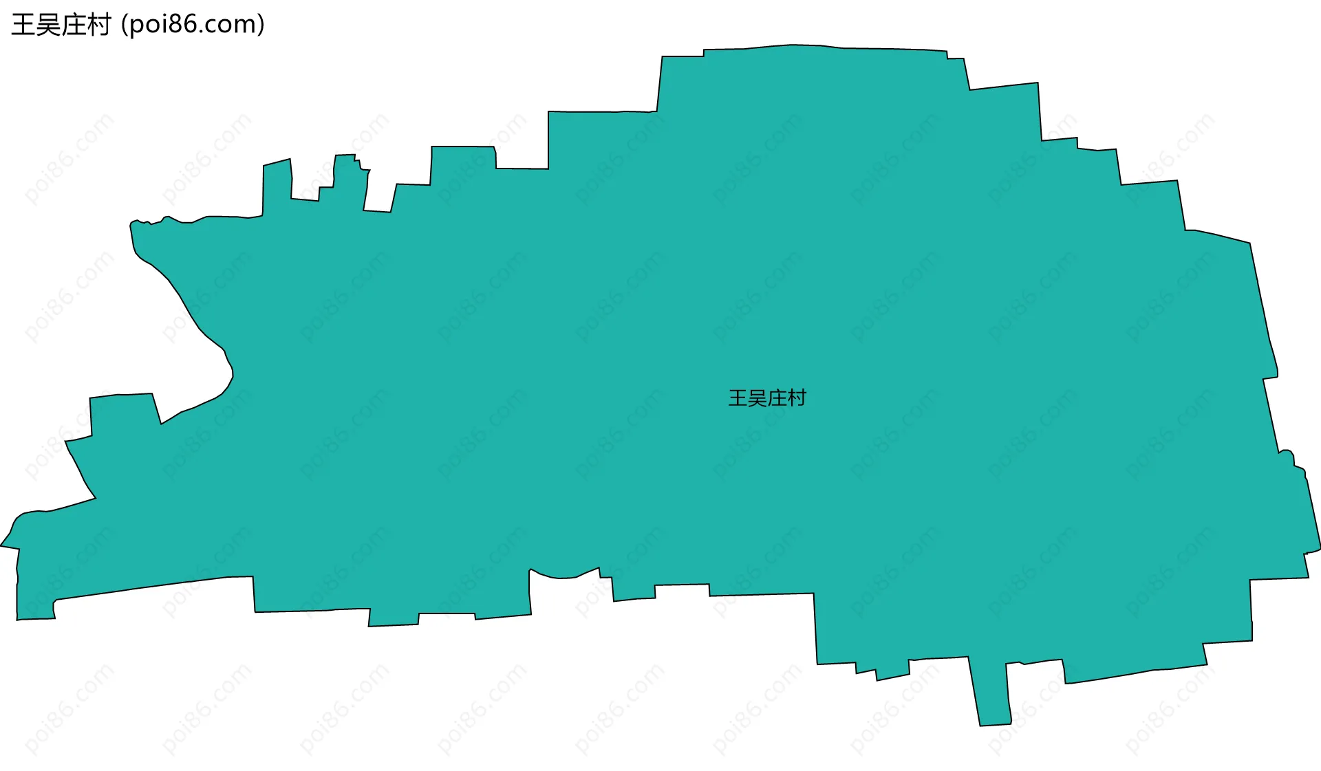 王吴庄村边界地图