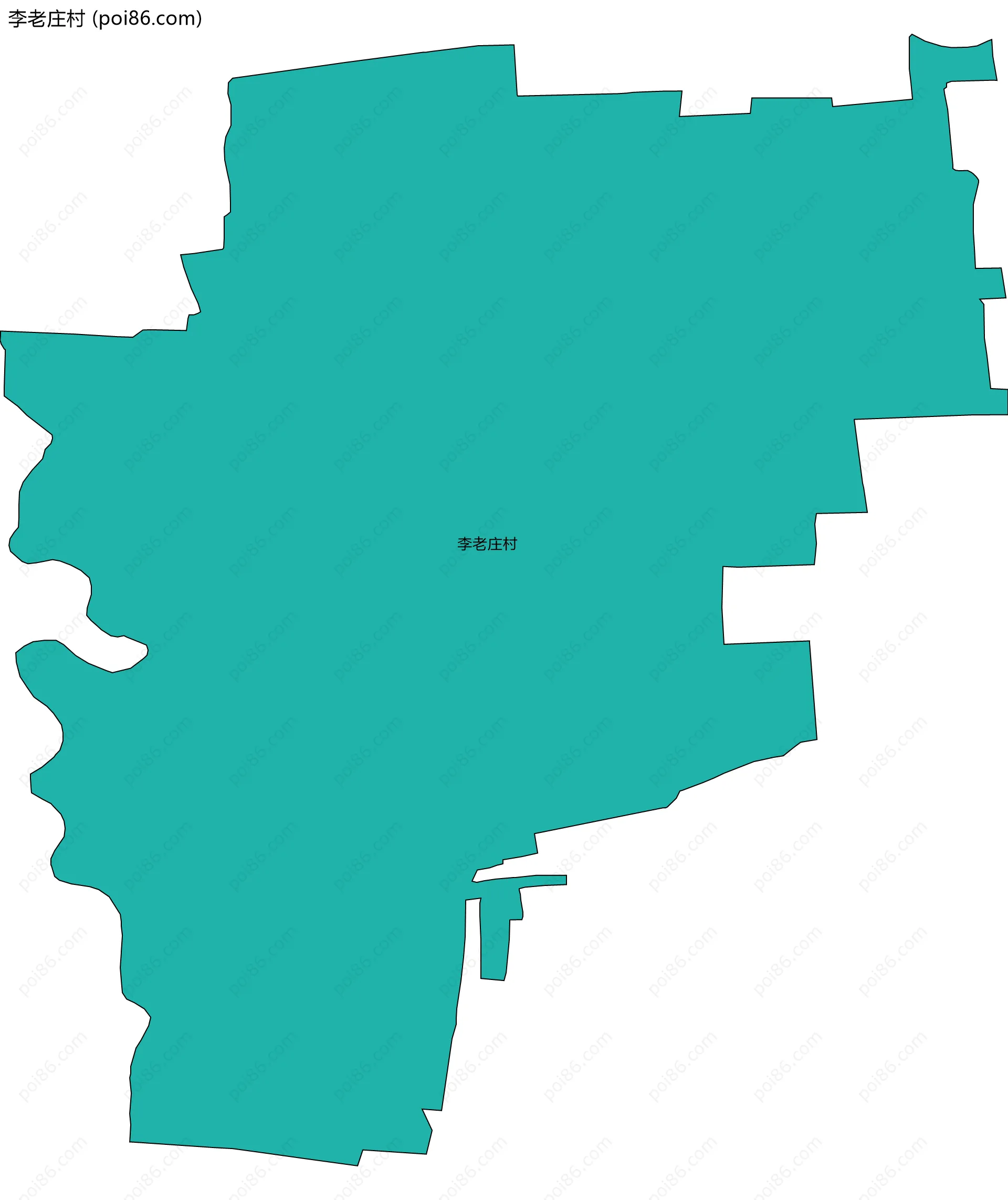 李老庄村边界地图