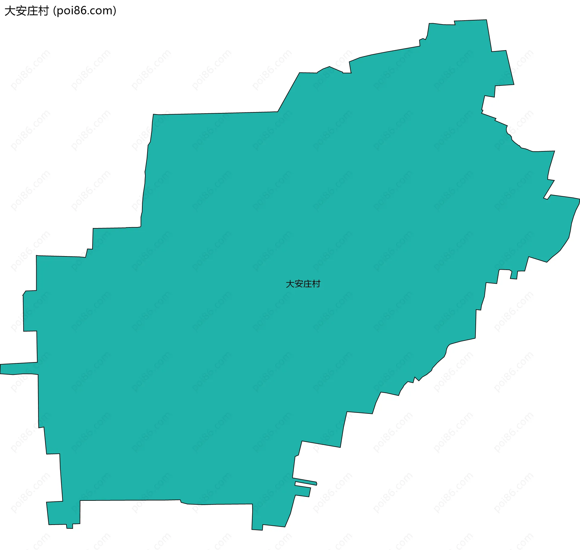 大安庄村边界地图