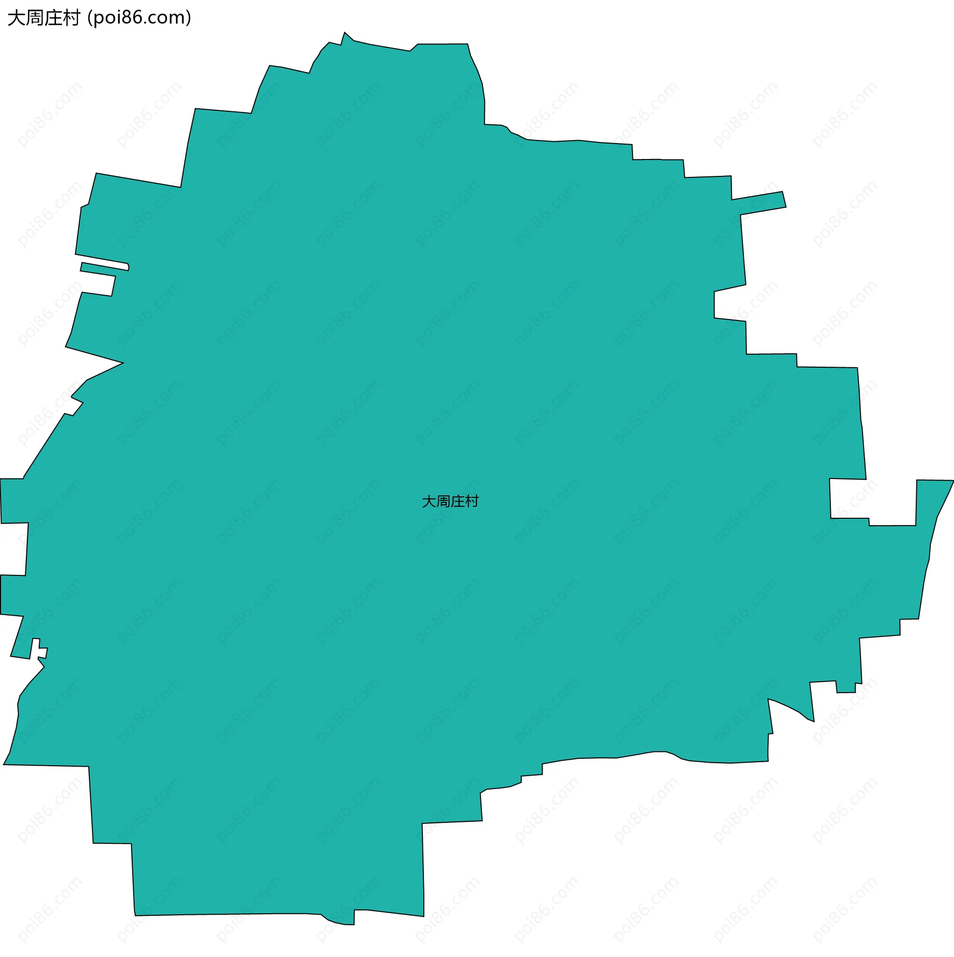 大周庄村边界地图