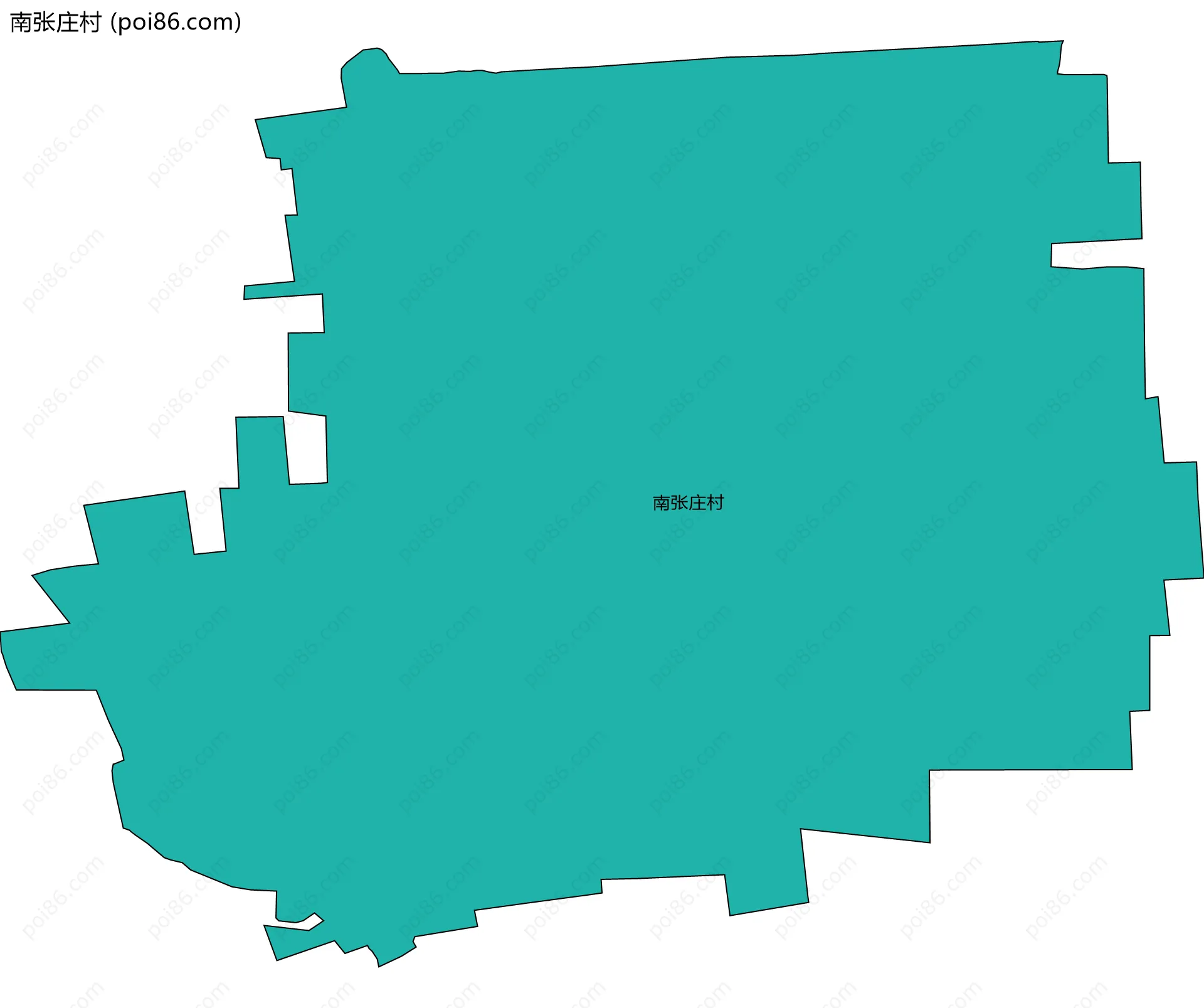 南张庄村边界地图
