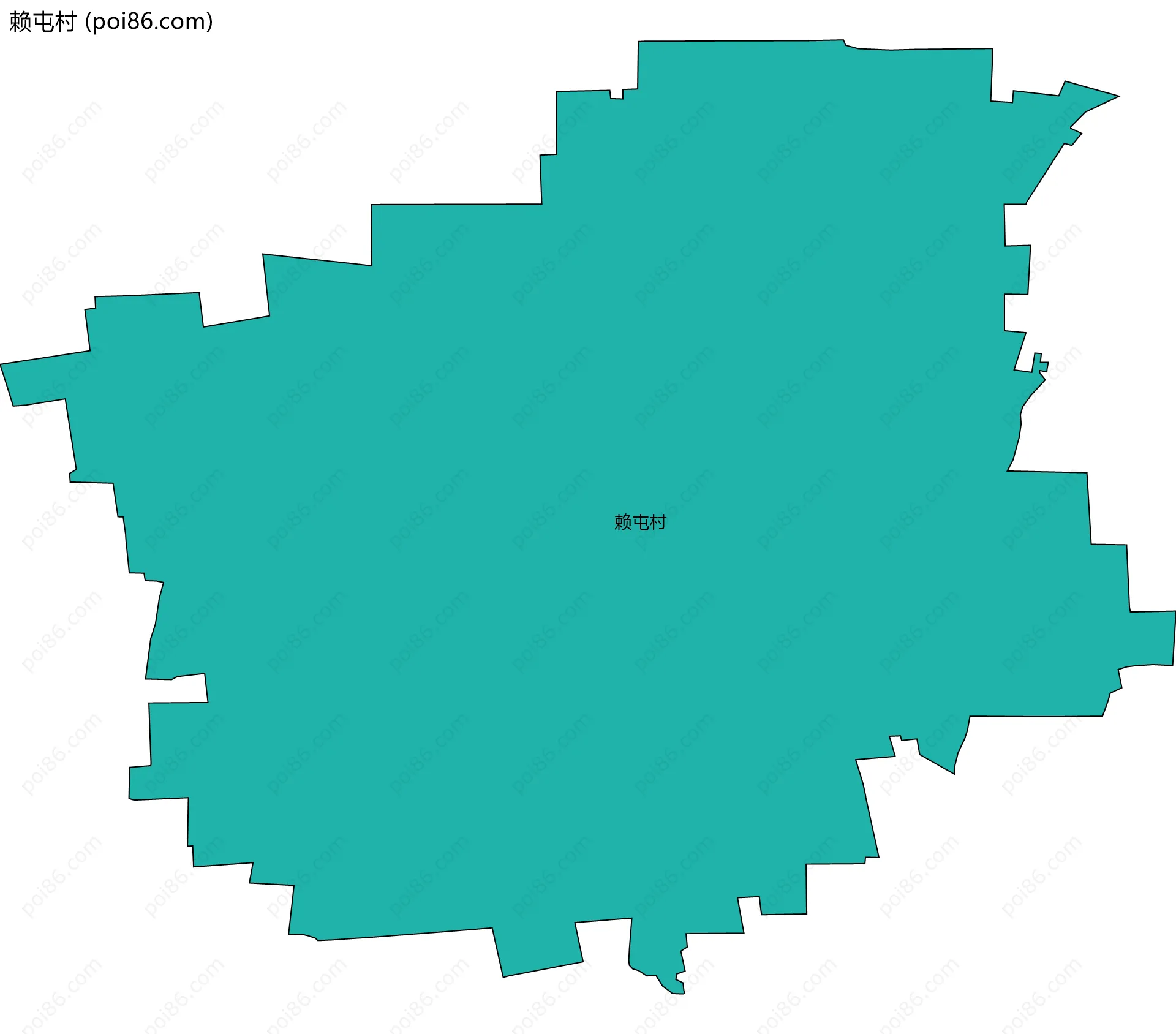 赖屯村边界地图
