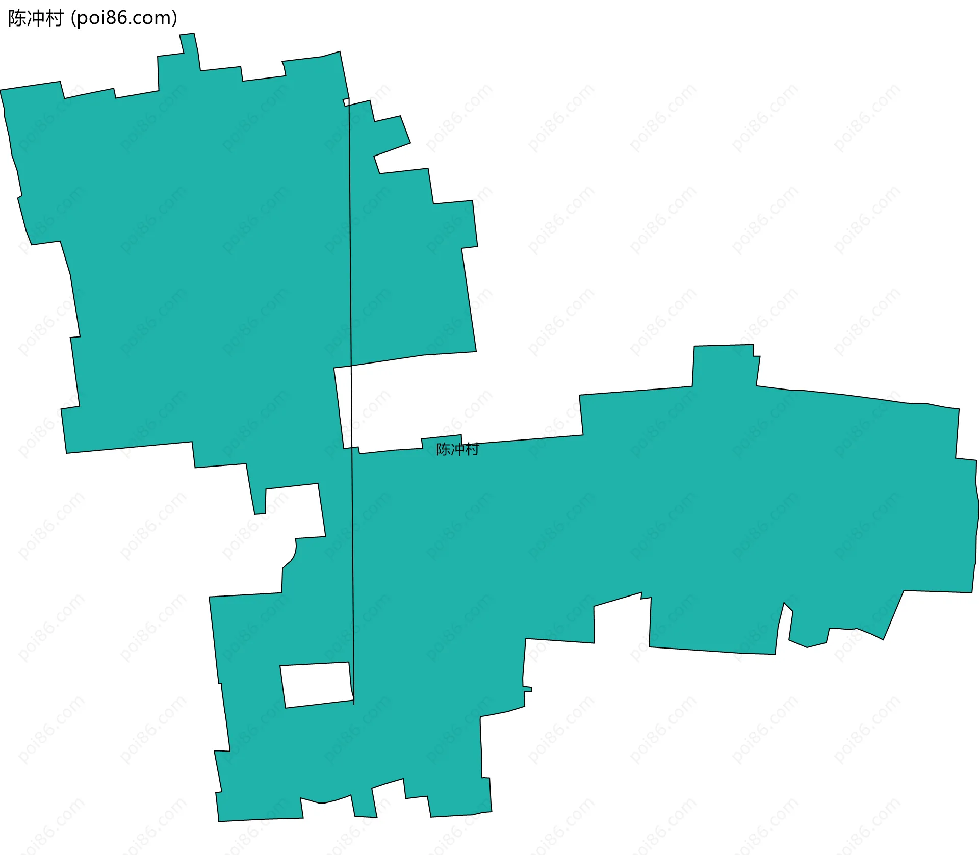 陈冲村边界地图