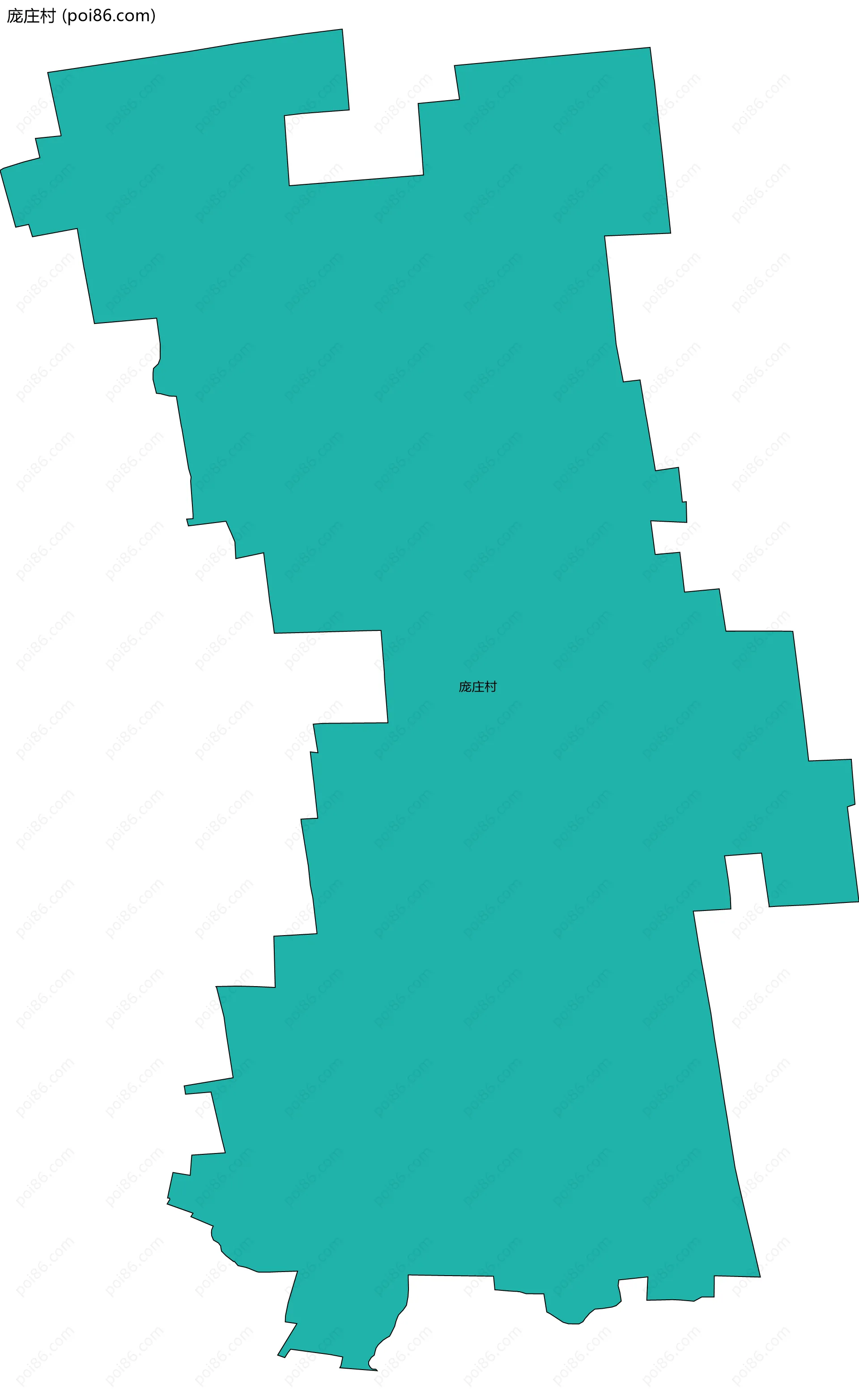 庞庄村边界地图