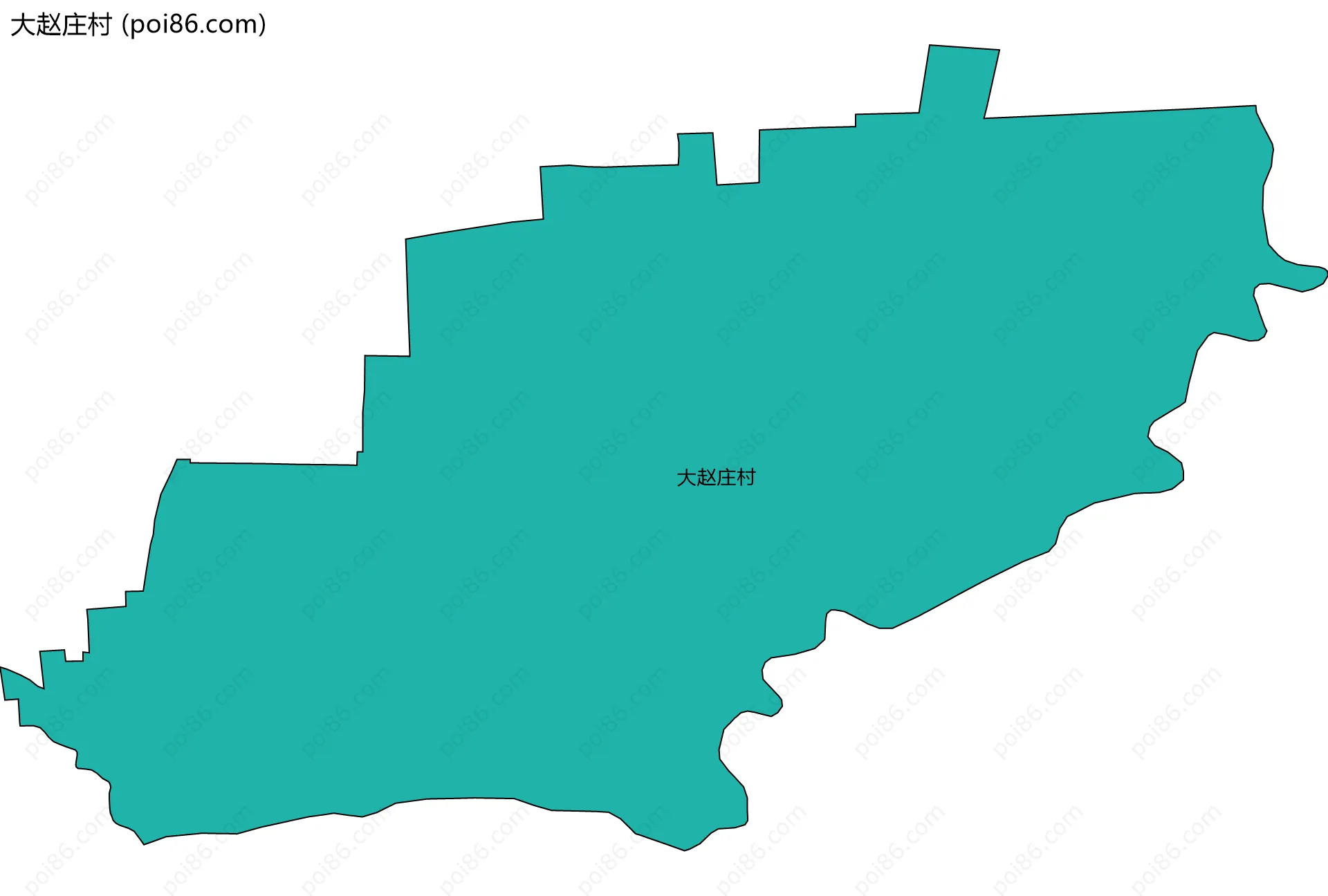 大赵庄村边界地图
