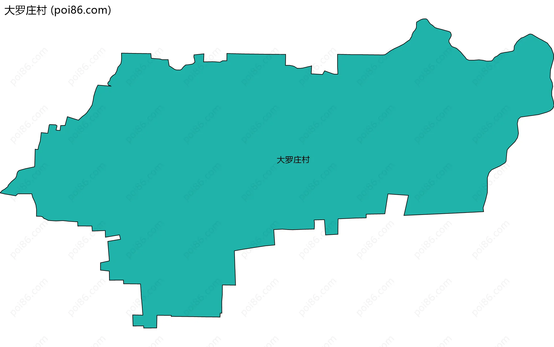 大罗庄村边界地图