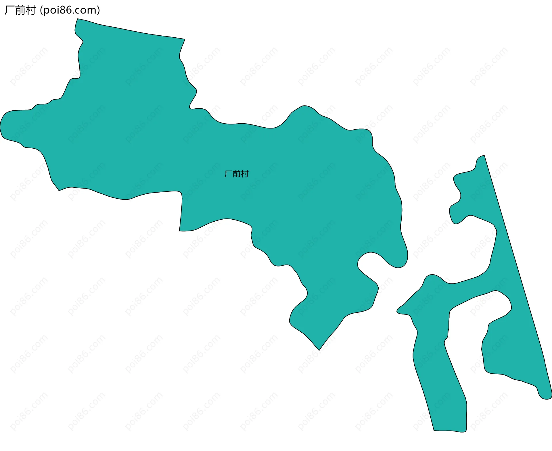 厂前村边界地图
