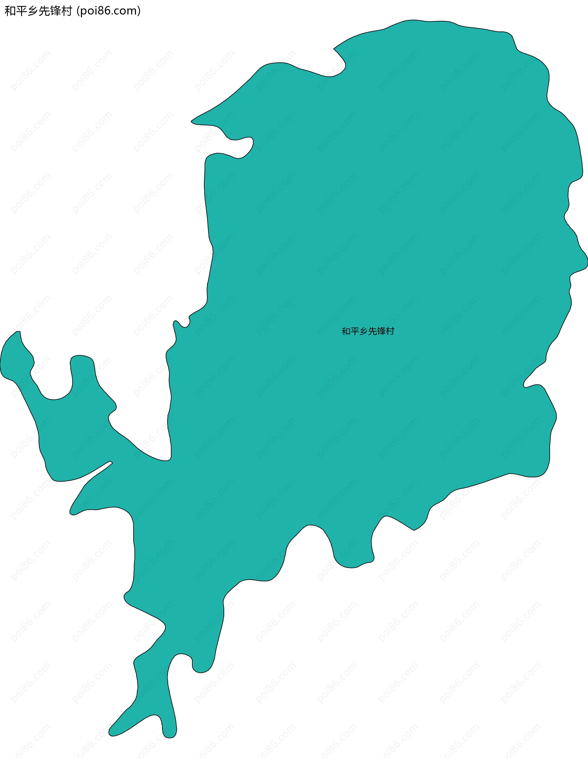 和平乡先锋村边界地图