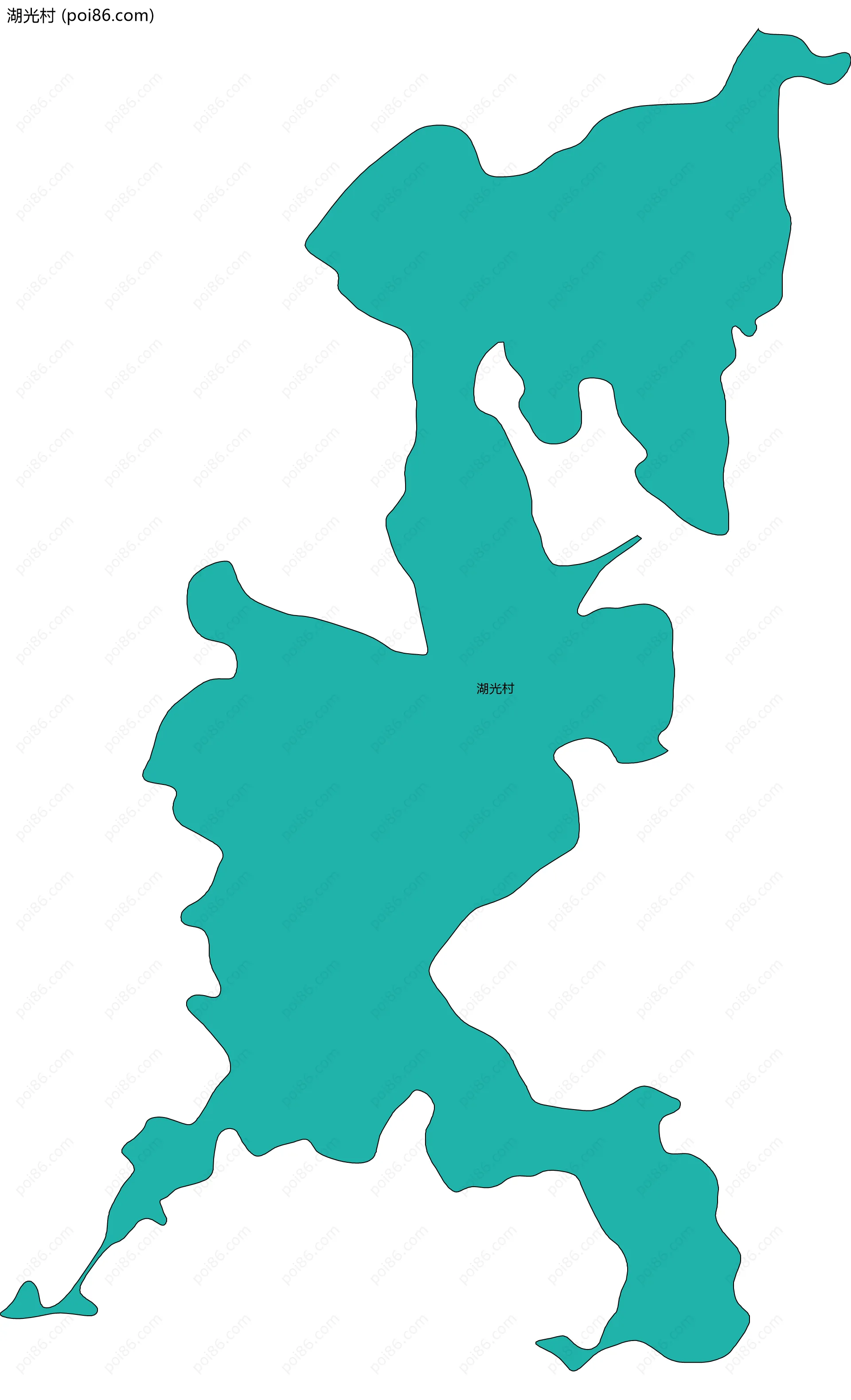 湖光村边界地图