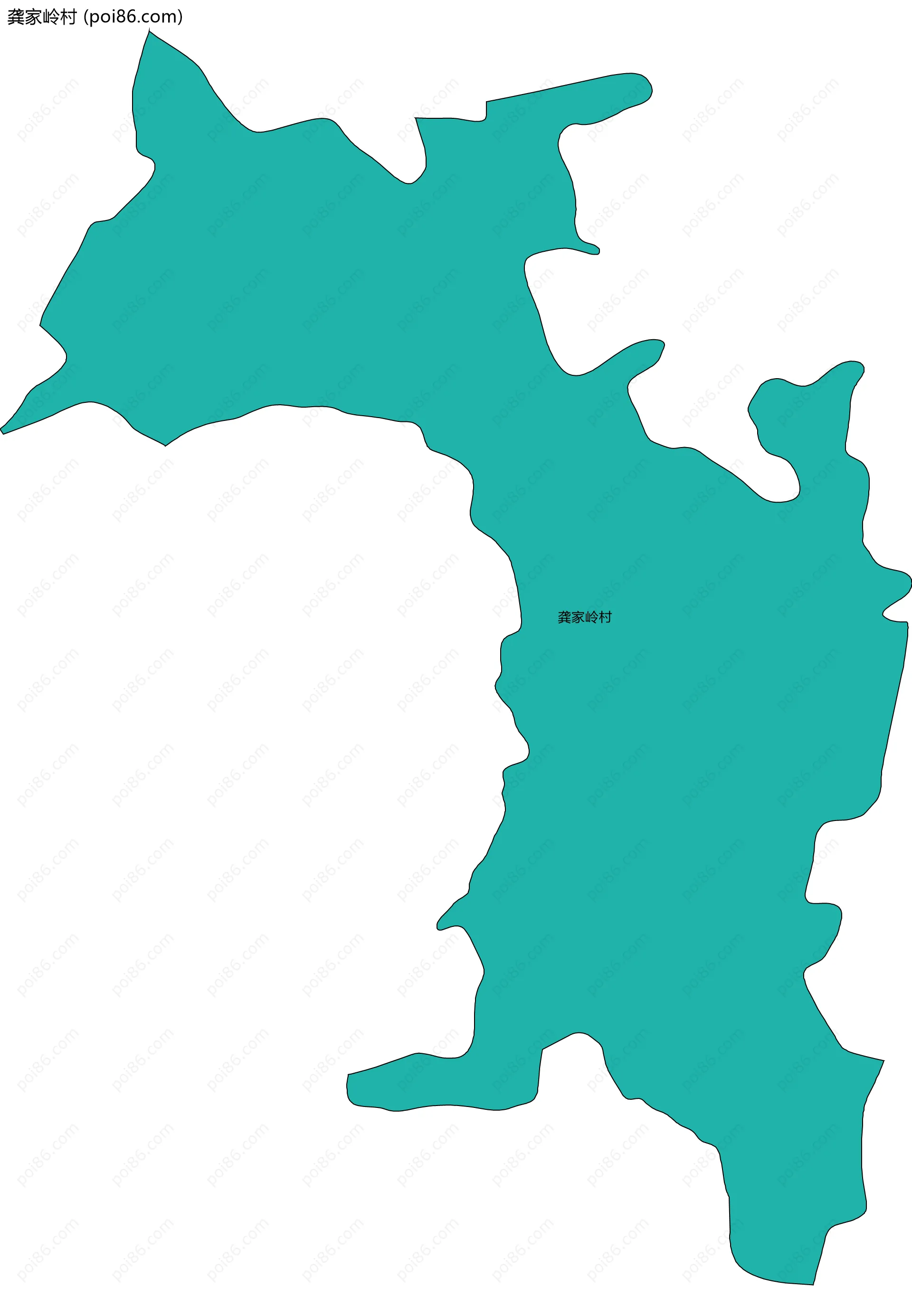 龚家岭村边界地图