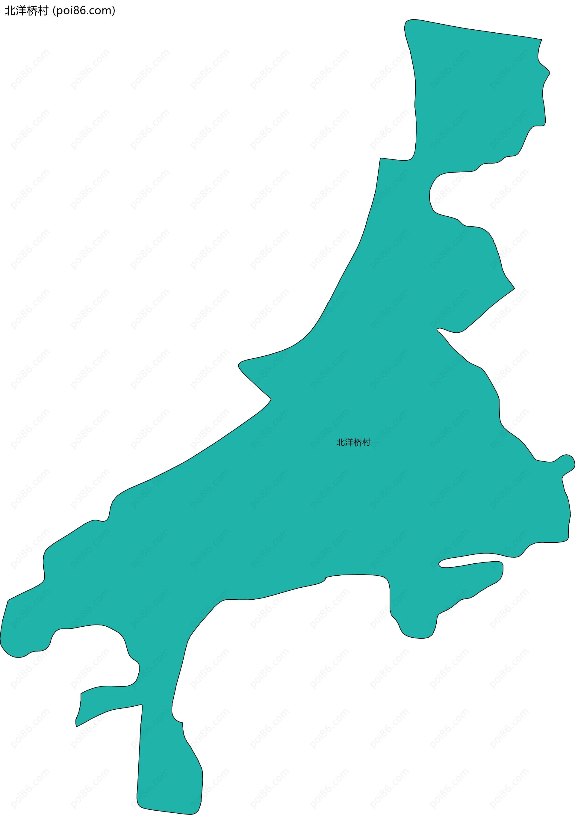 北洋桥村边界地图