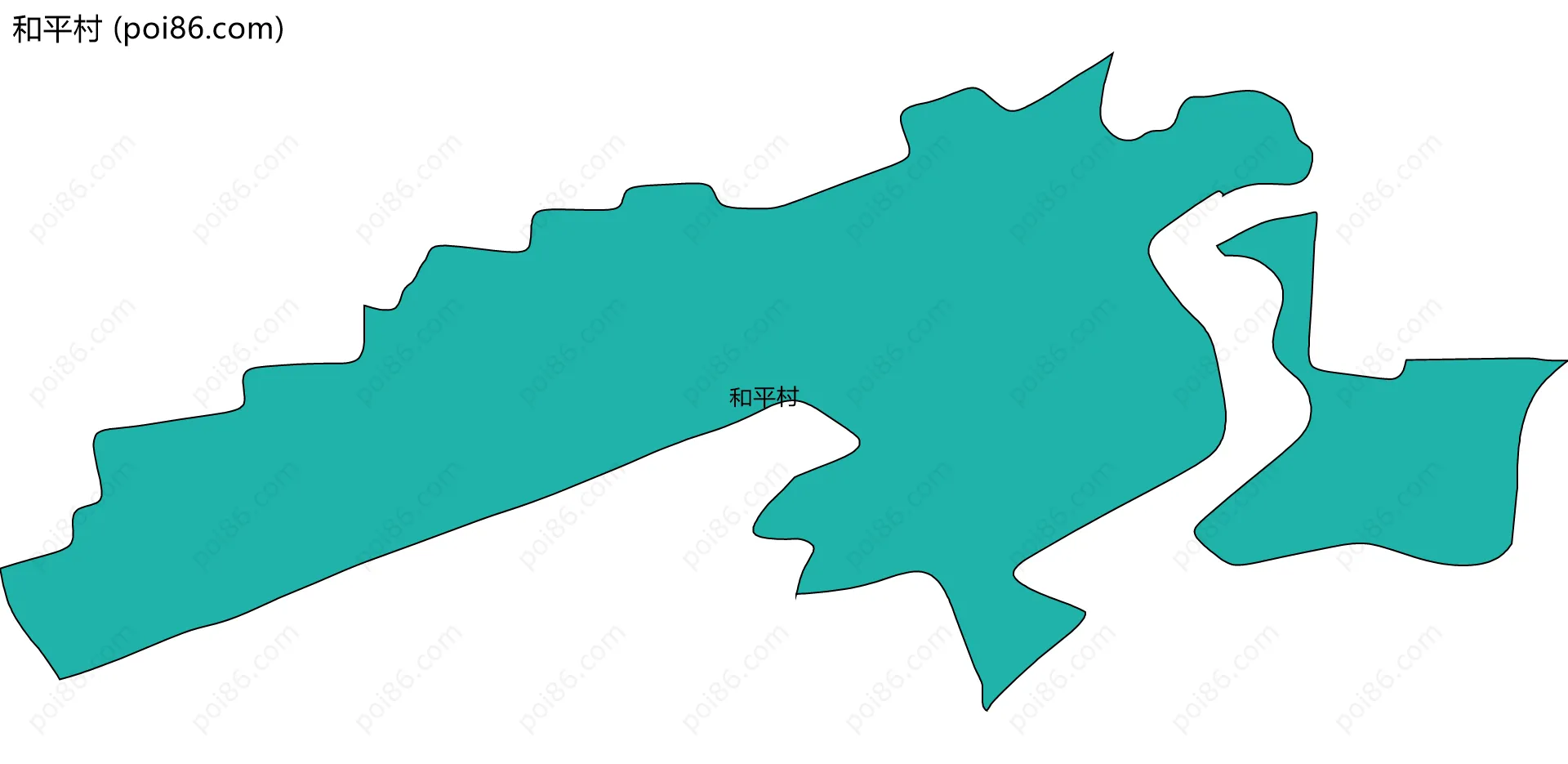 和平村边界地图