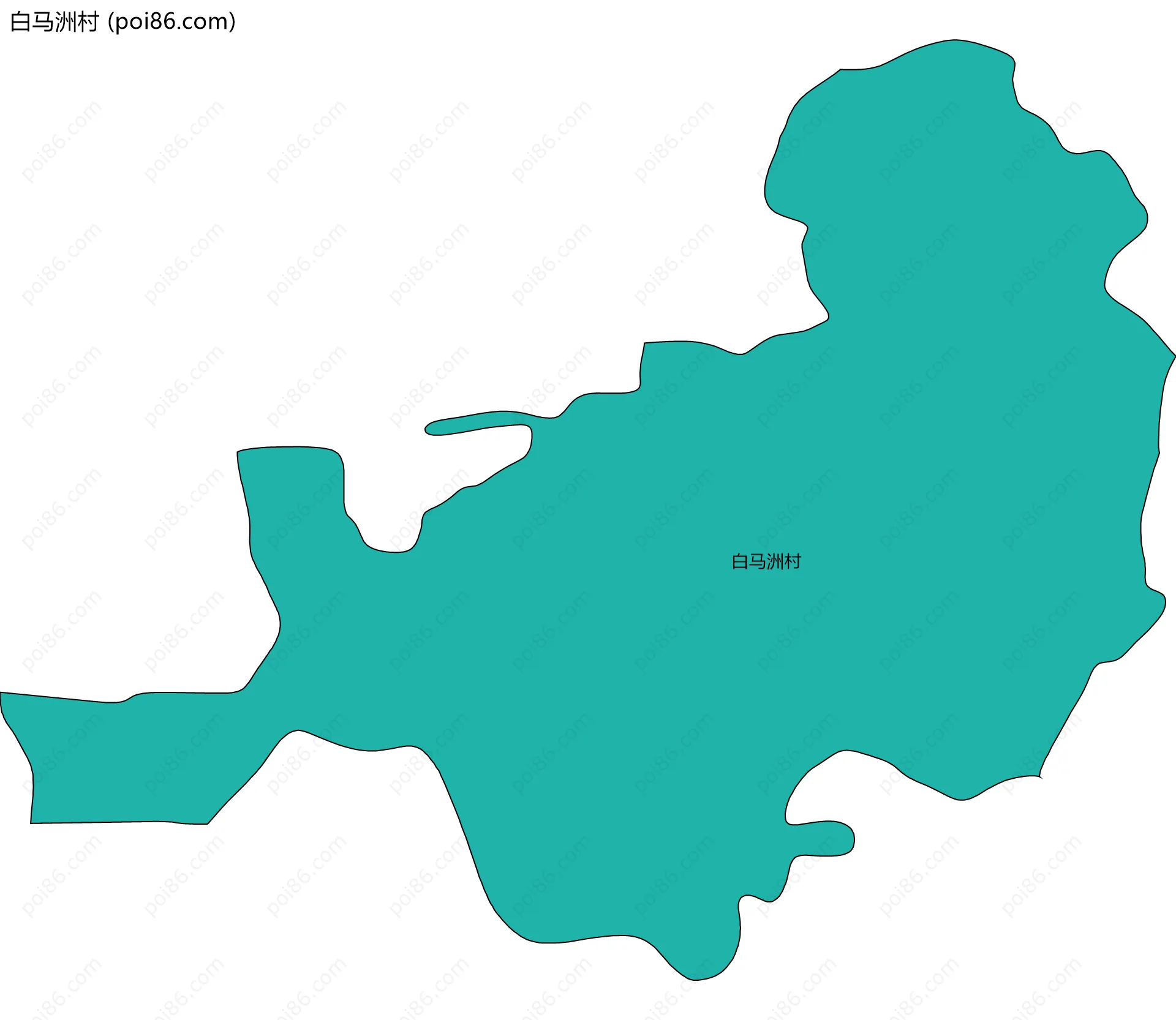 白马洲村边界地图