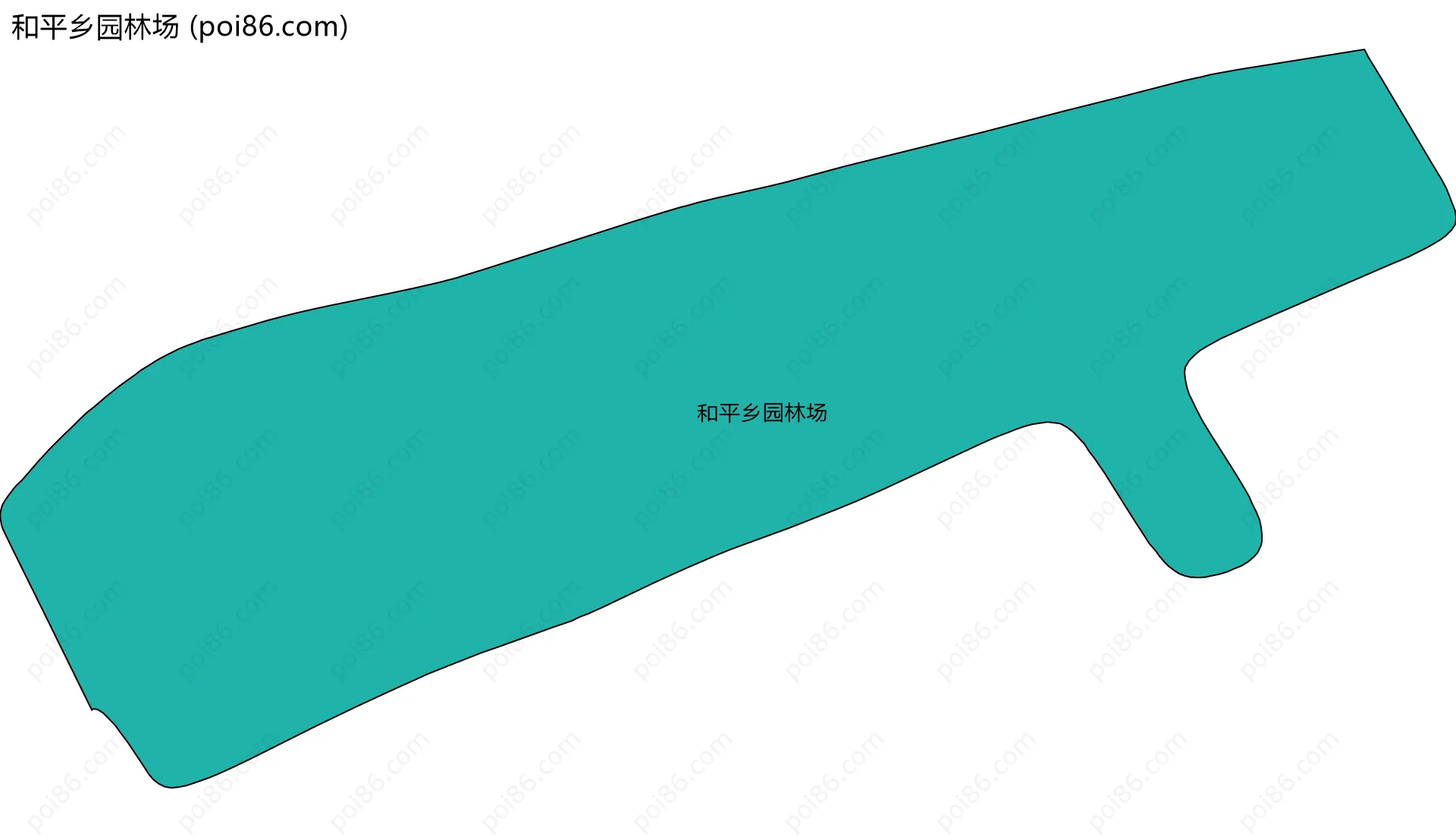 和平乡园林场边界地图