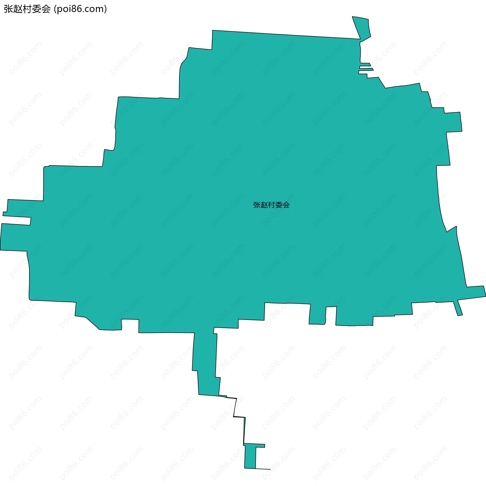 张赵村委会边界地图