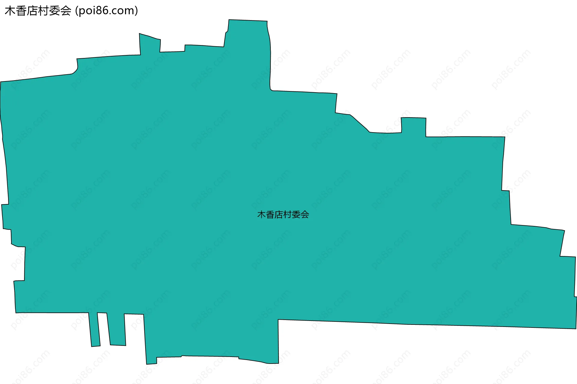 木香店村委会边界地图