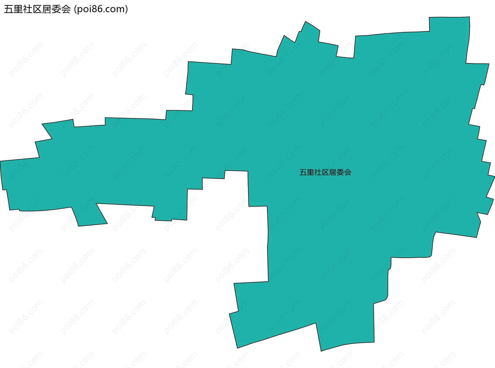 五里社区居委会边界地图
