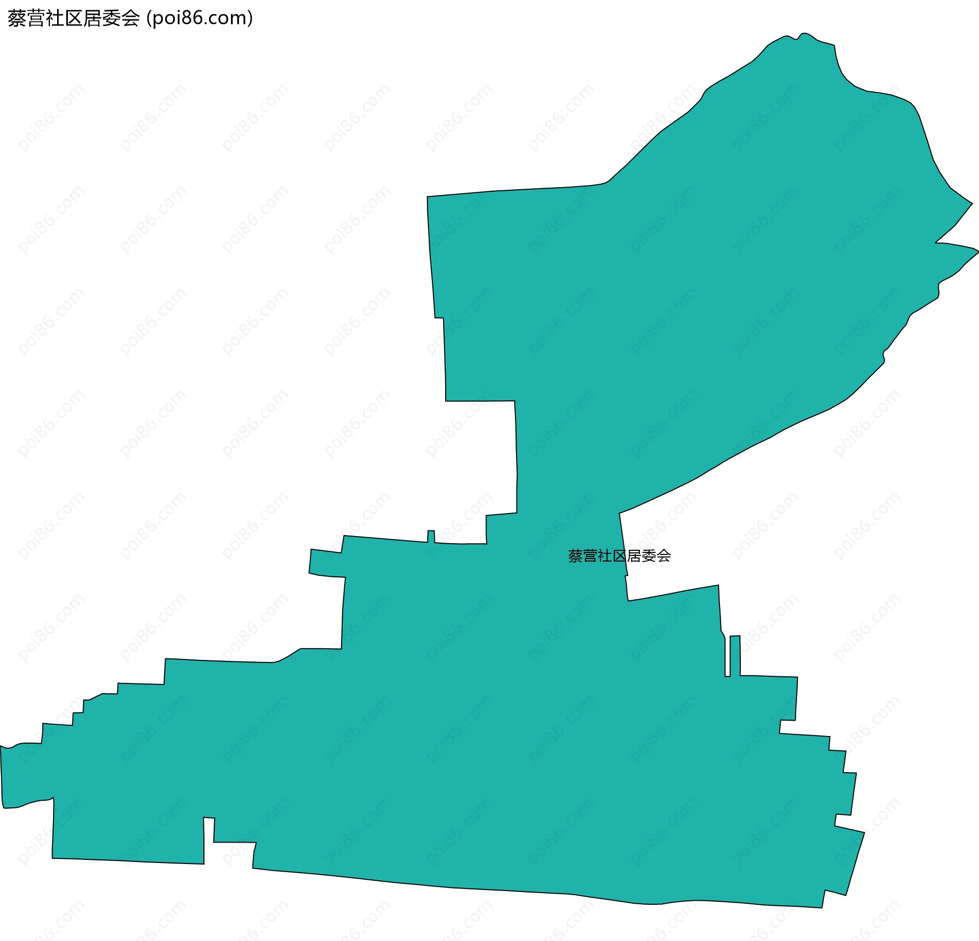 蔡营社区居委会边界地图