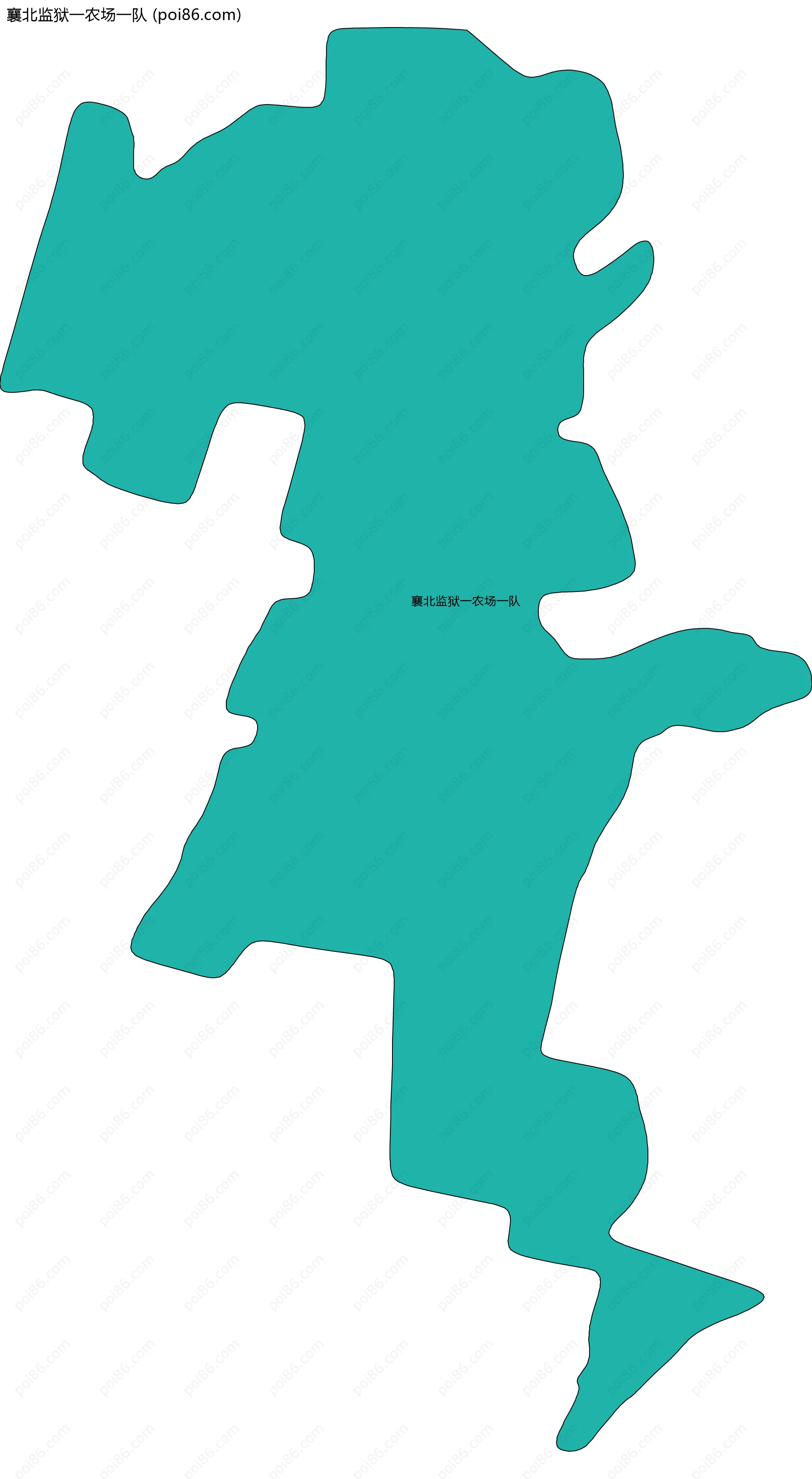 襄北监狱一农场一队边界地图