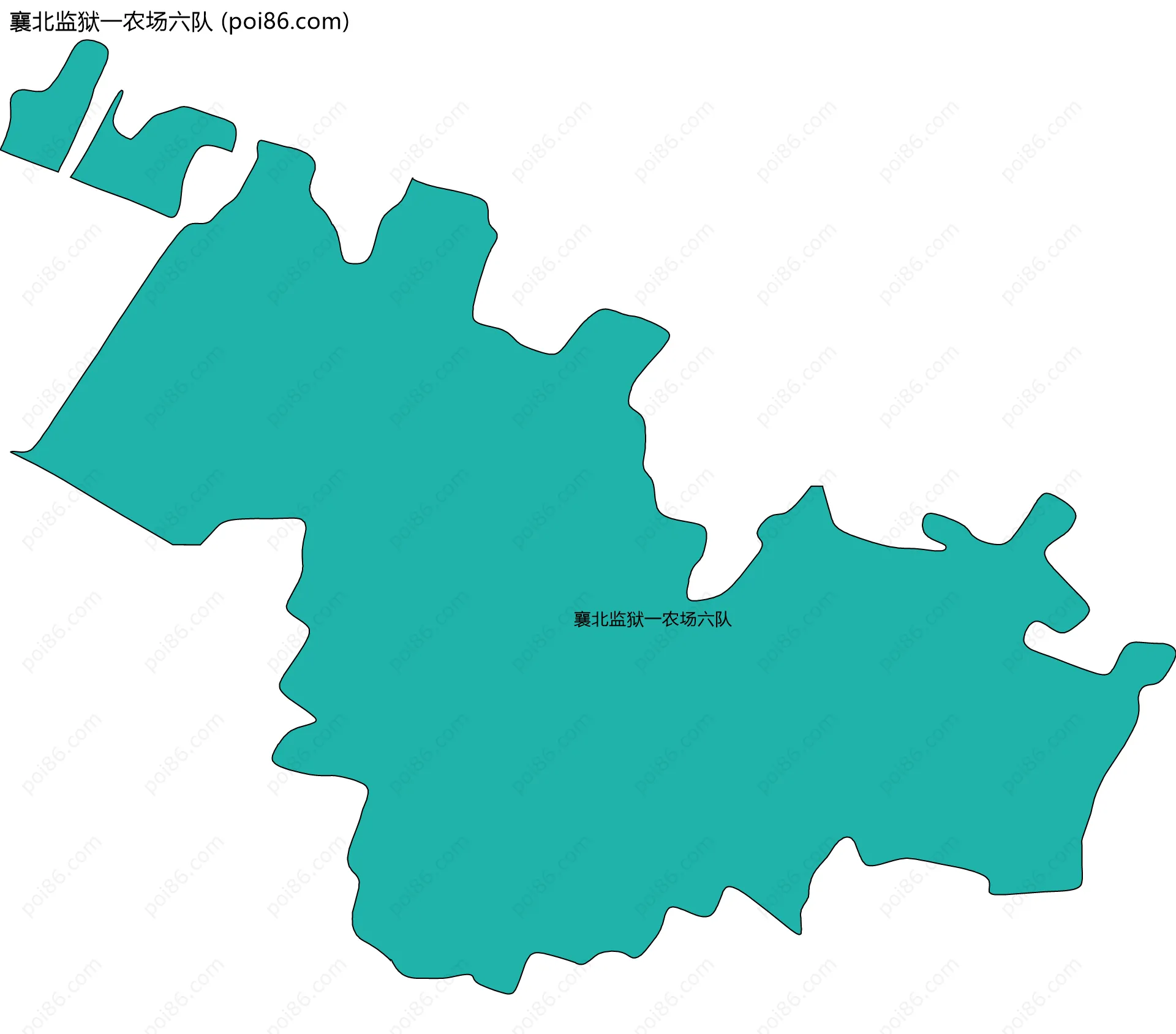 襄北监狱一农场六队边界地图
